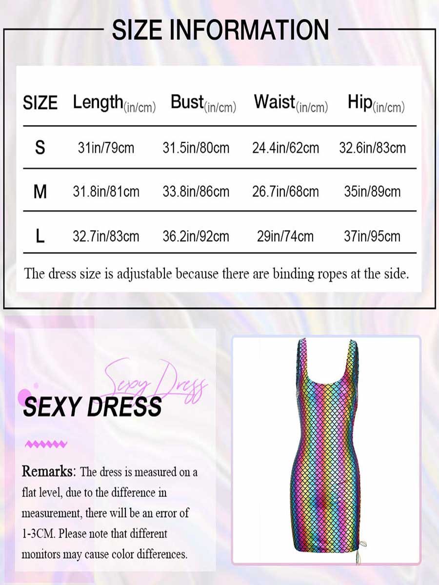 Rainbow Fish Scale Reflective Dress - Image 7
