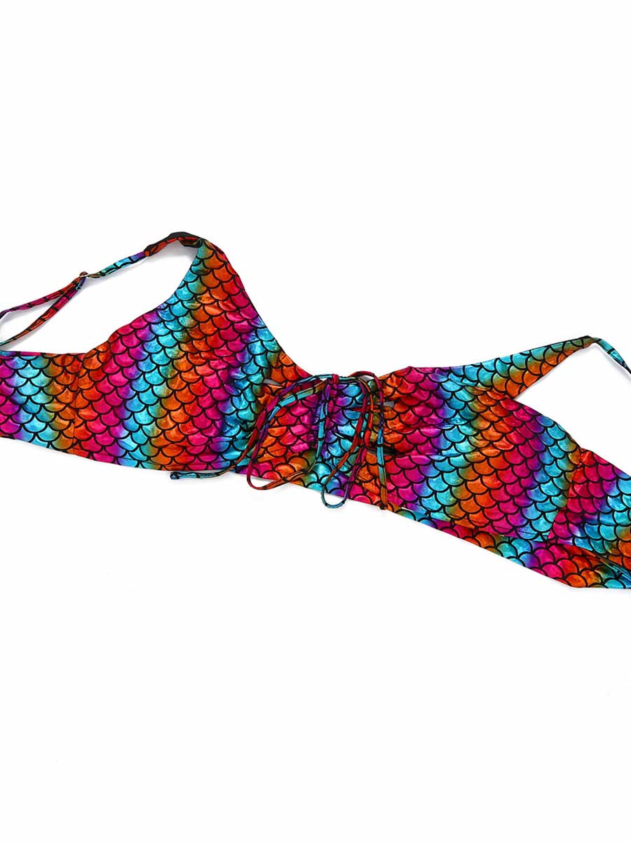 Rainbow Reflective Fish Scale Two-Piece Set - Image 3