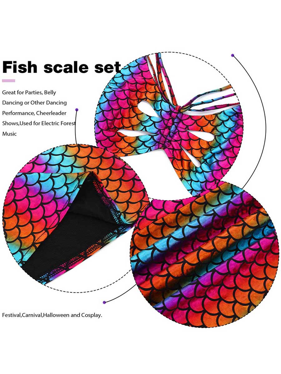 Rainbow Reflective Fish Scale Two-Piece Set - Image 5