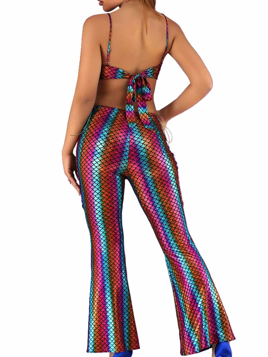 Rainbow Reflective Fish Scale Two-Piece Set - Image 7