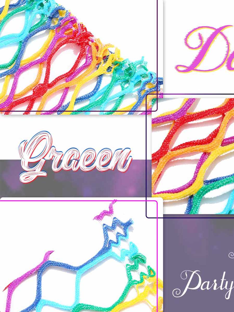 Rainbow See-Through Mesh Set - Image 3