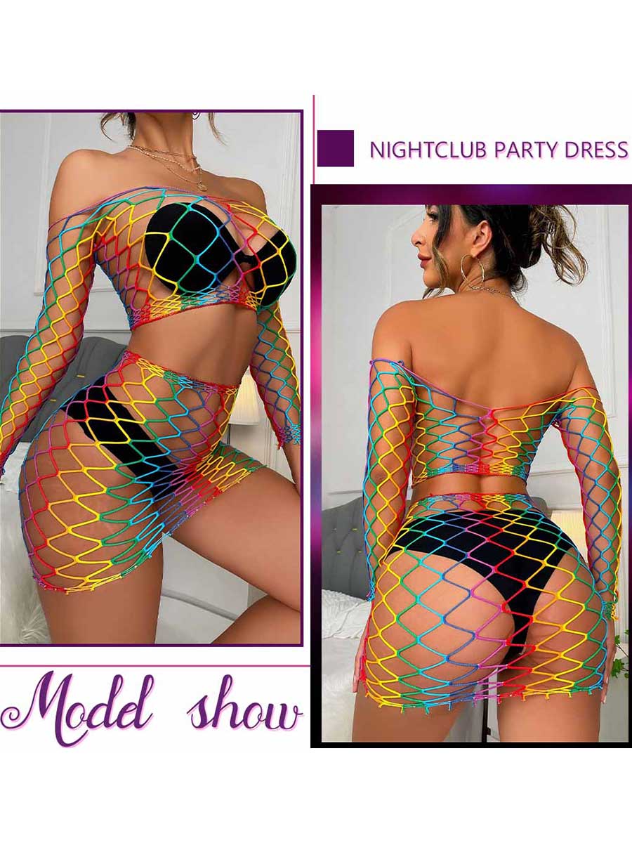 Rainbow See-Through Mesh Set - Image 6