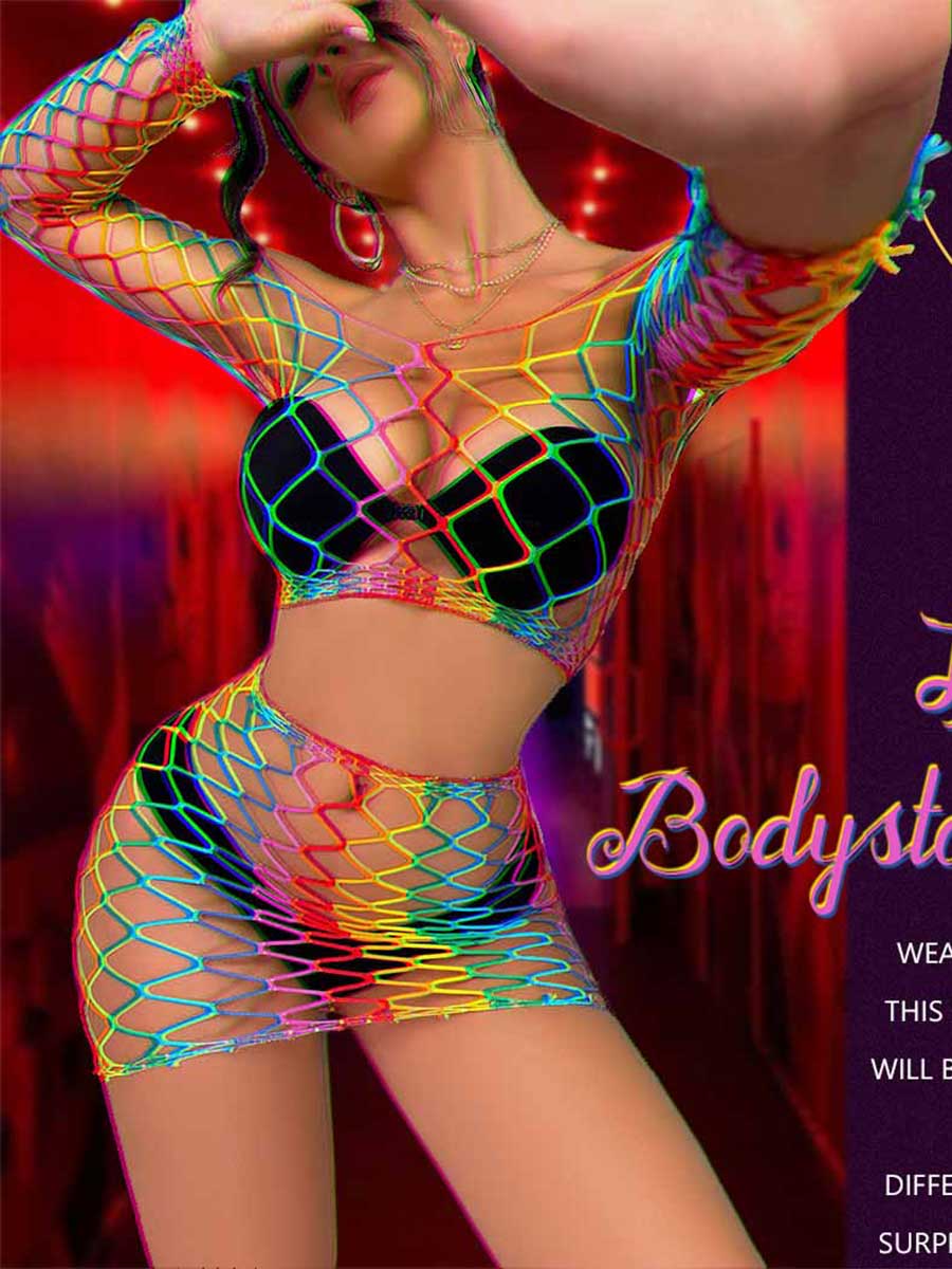 Rainbow See-Through Mesh Set - Image 7