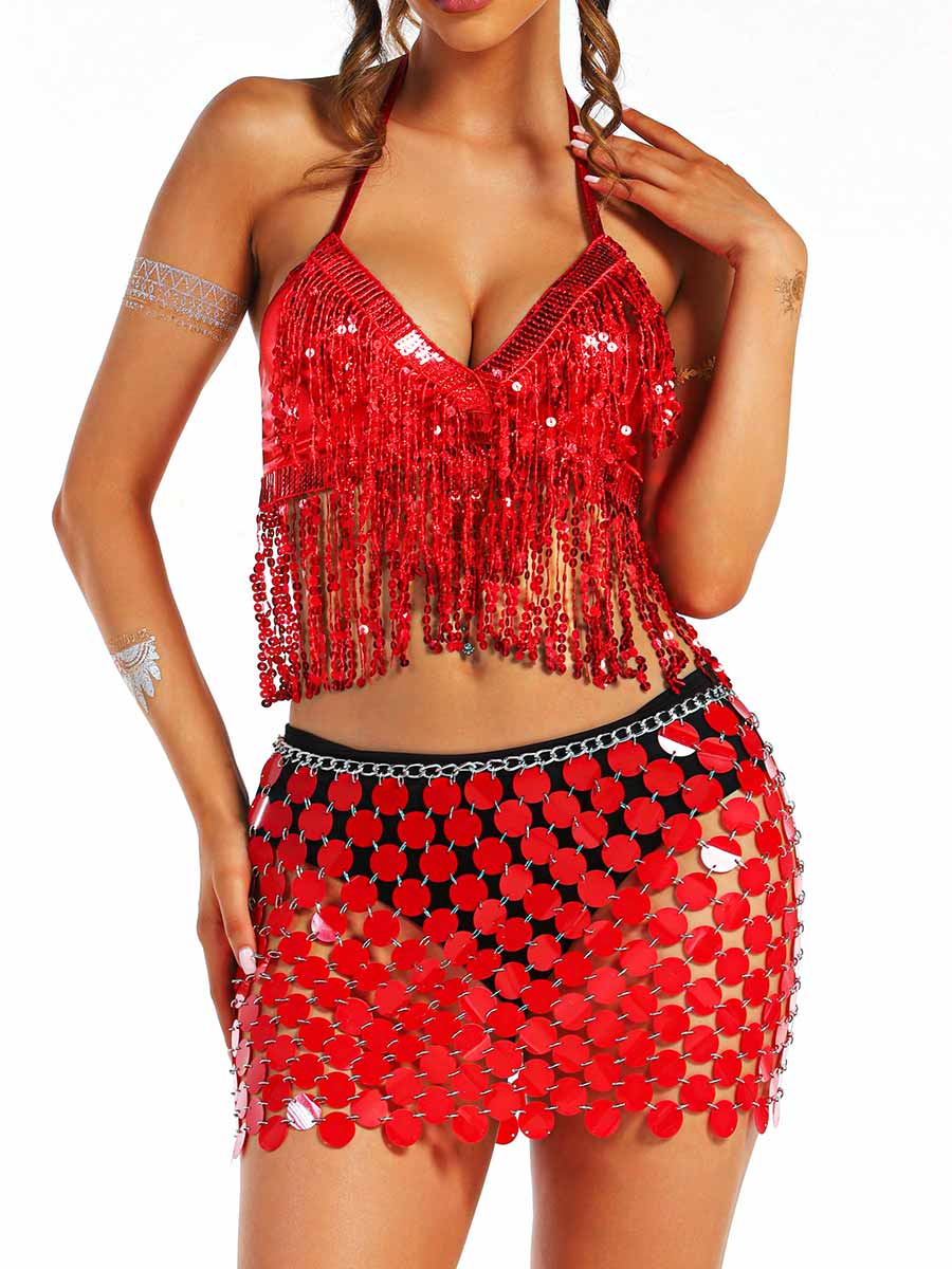 Red Sequin Party Set - Image 4