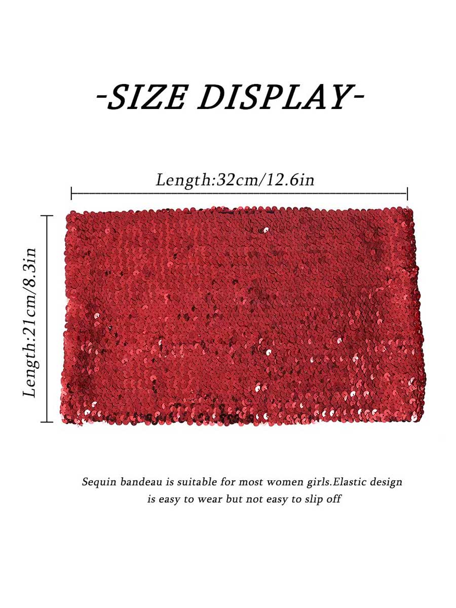 Red Sequin Tube Top - Image 2