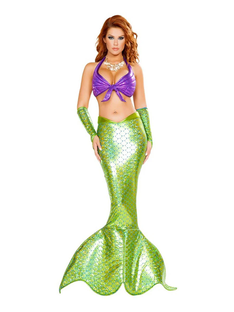 Reflective Mermaid Princess Cosplay Dress - Image 3