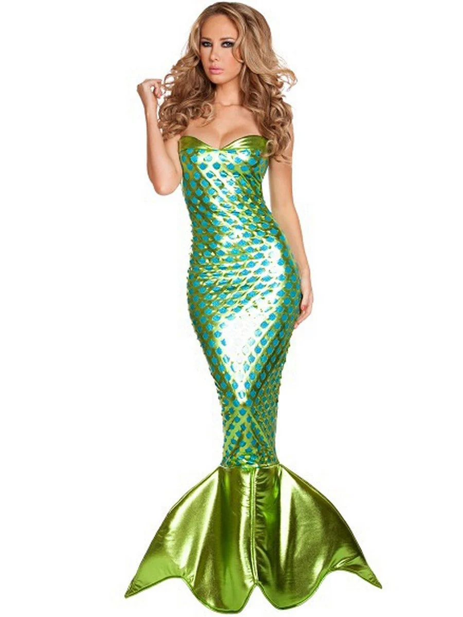 Reflective Mermaid Princess Cosplay Dress - Image 4