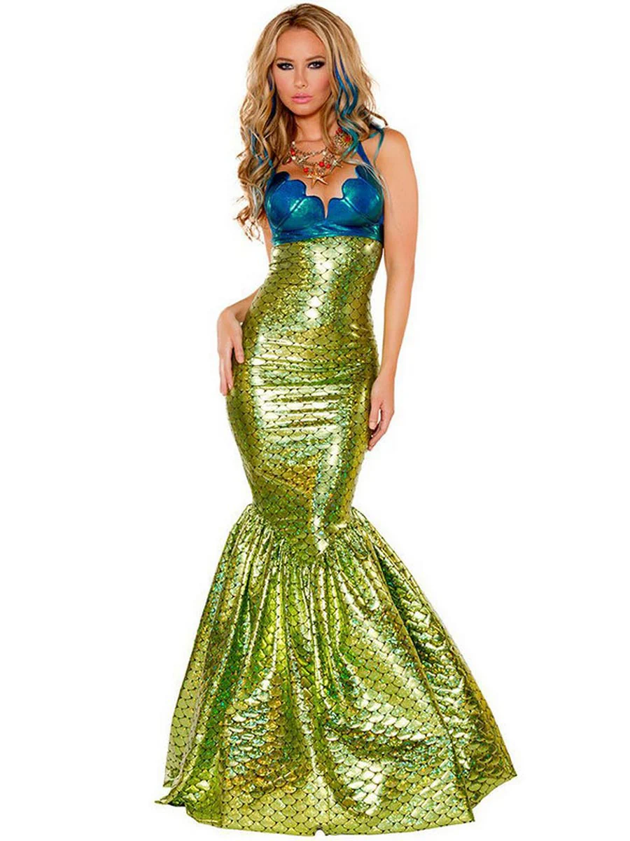Reflective Mermaid Princess Cosplay Dress - Image 5