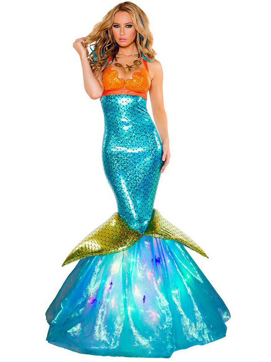 Reflective Mermaid Princess Cosplay Dress - Image 6