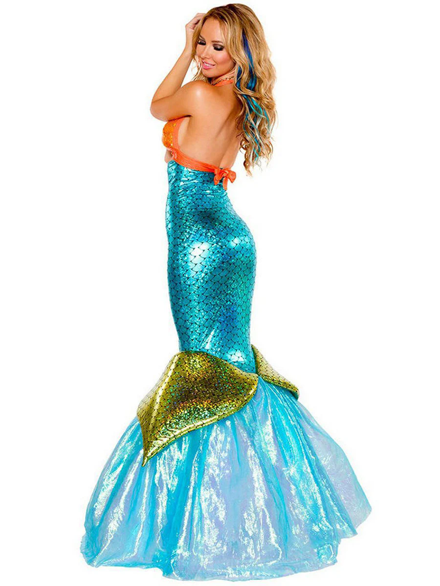 Reflective Mermaid Princess Cosplay Dress - Image 7
