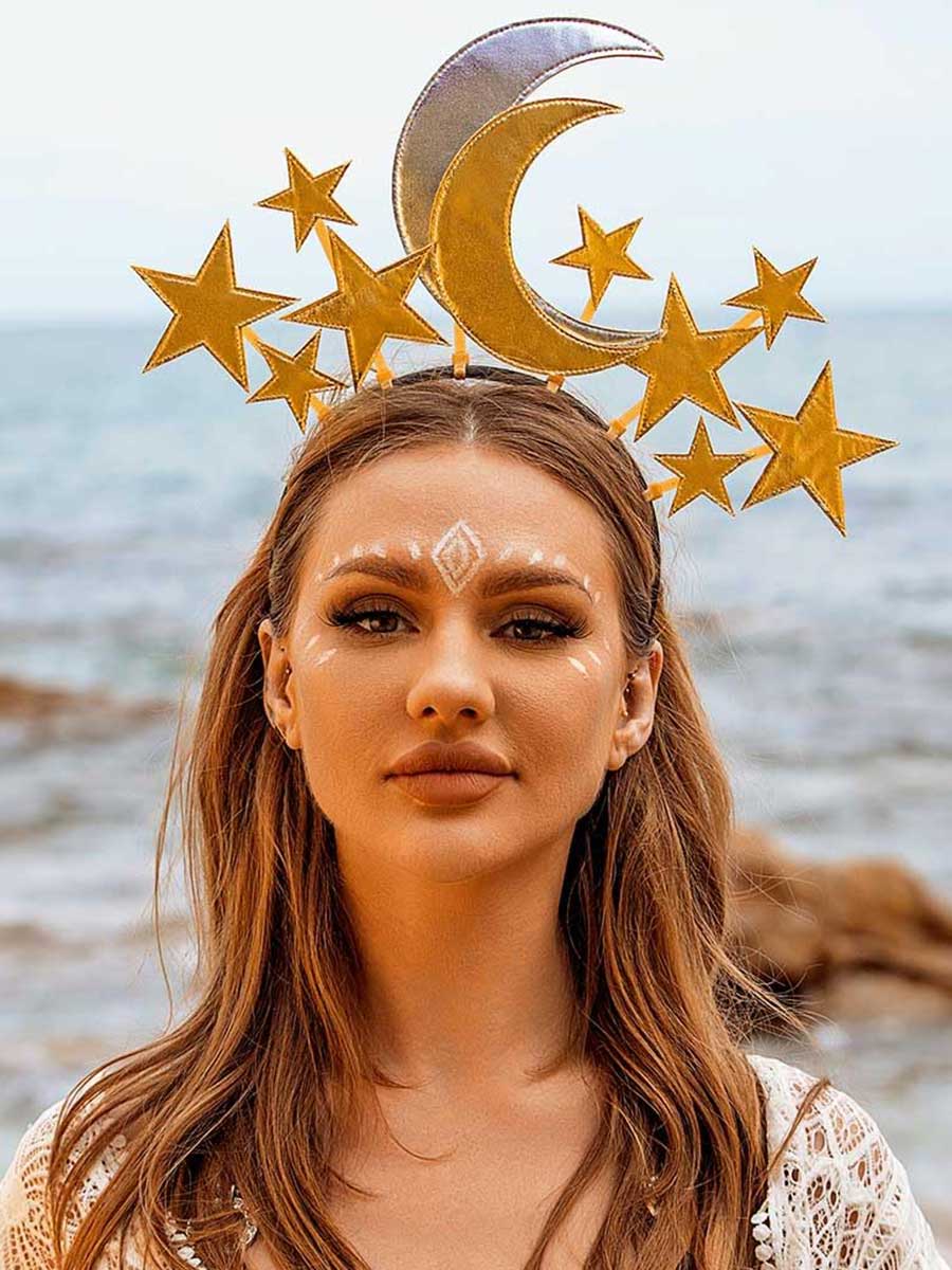 Reflective Star and Moon Halo Crown - Image 5