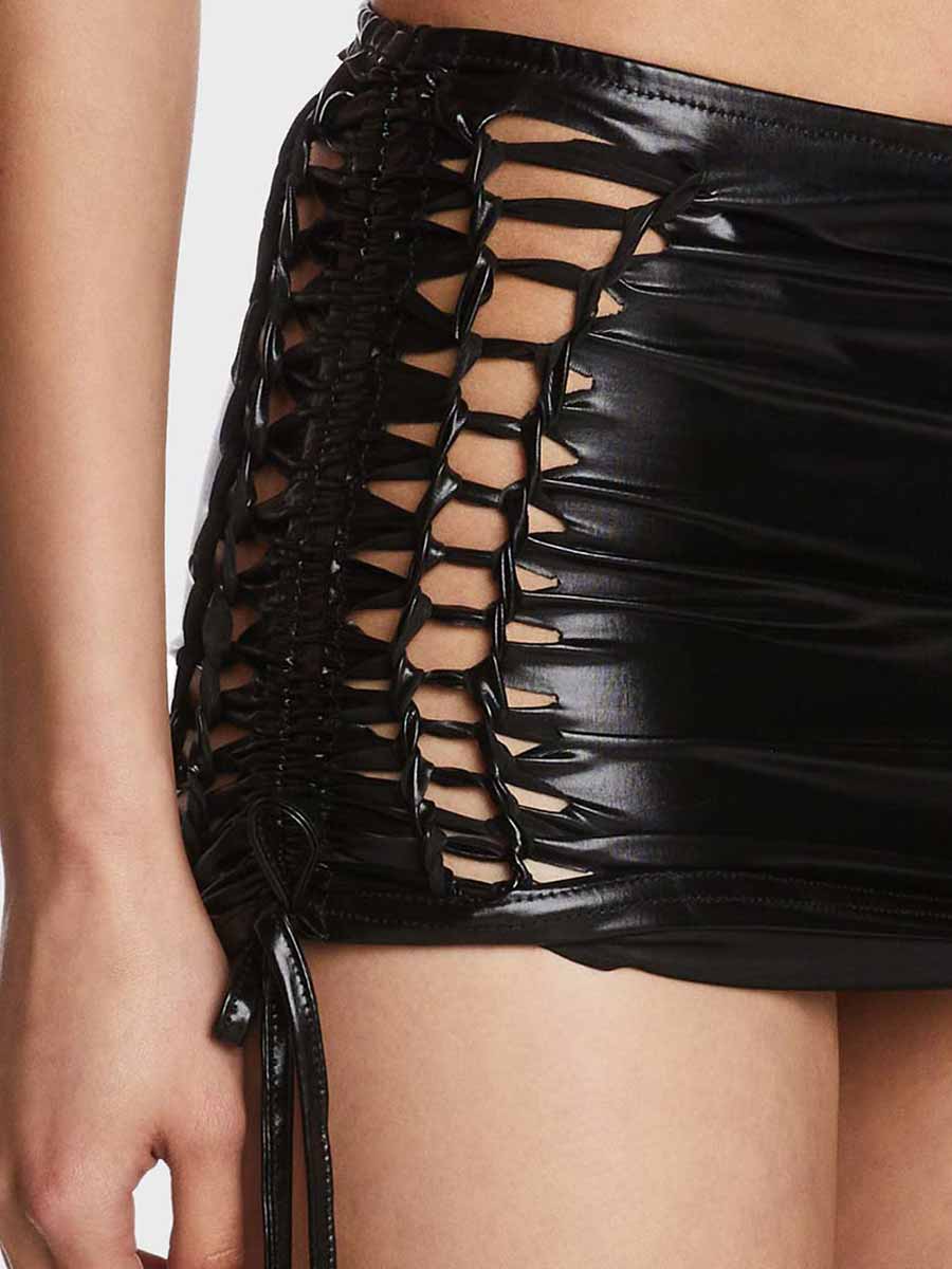 Reflective Tight Mini Skirt - Image 6
