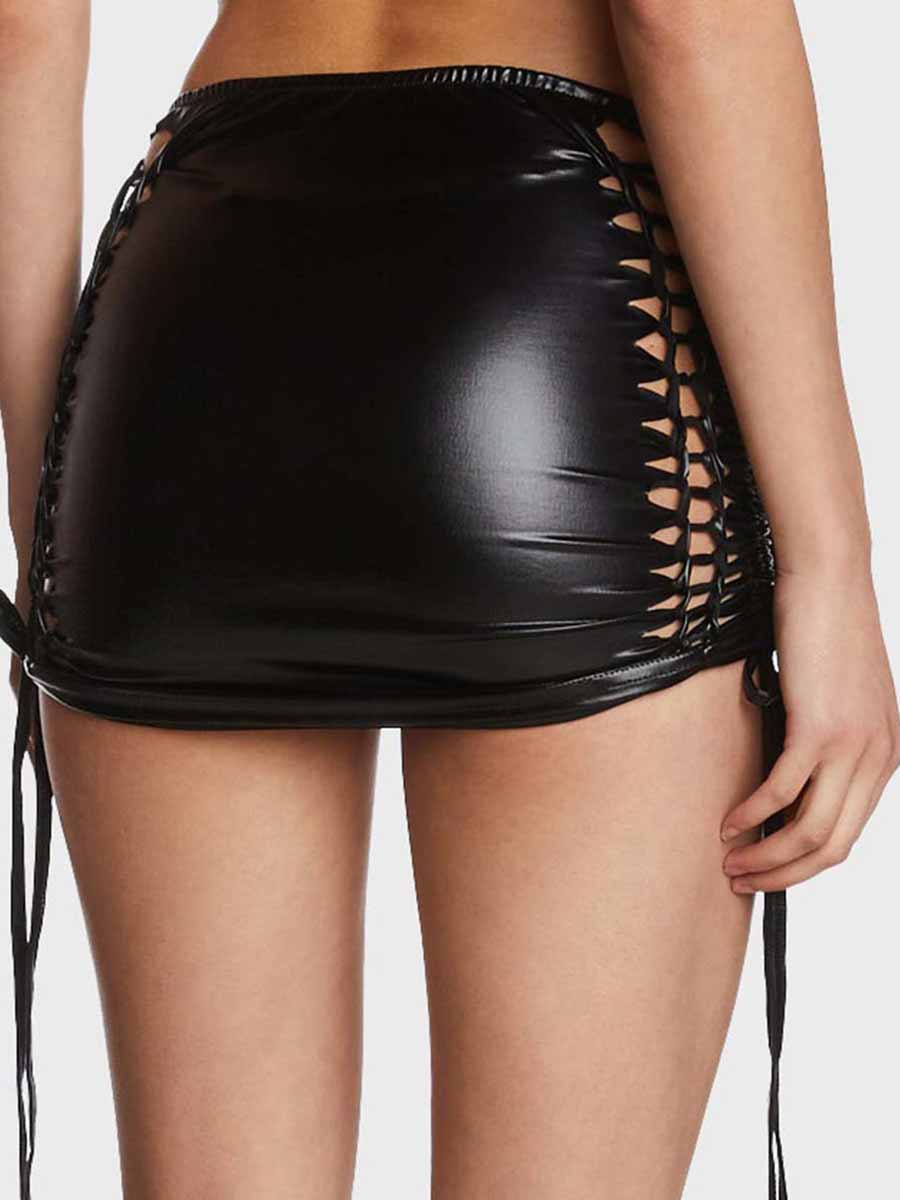 Reflective Tight Mini Skirt - Image 7
