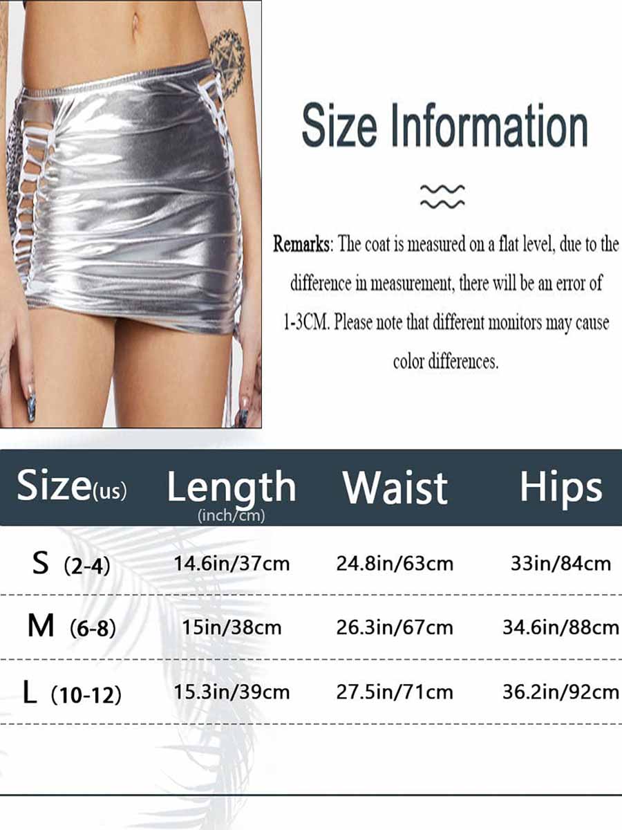 Reflective Tight Mini Skirt - Image 8