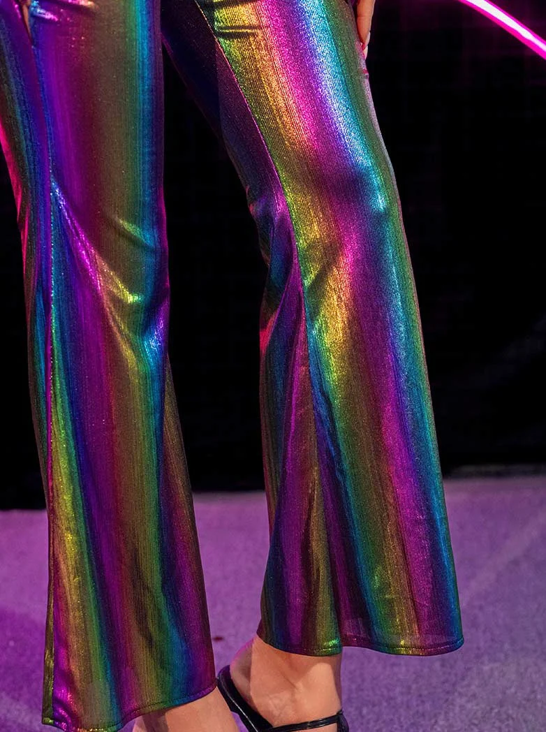 Ombre Reflective Two Piece Pant Set â€?Sexy Nightclub Suit - Image 4