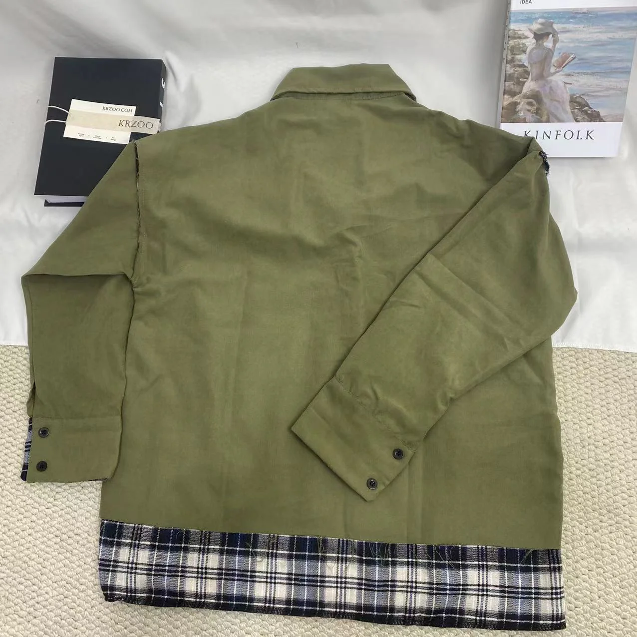 Retro Checkered Work Jacket - Image 2