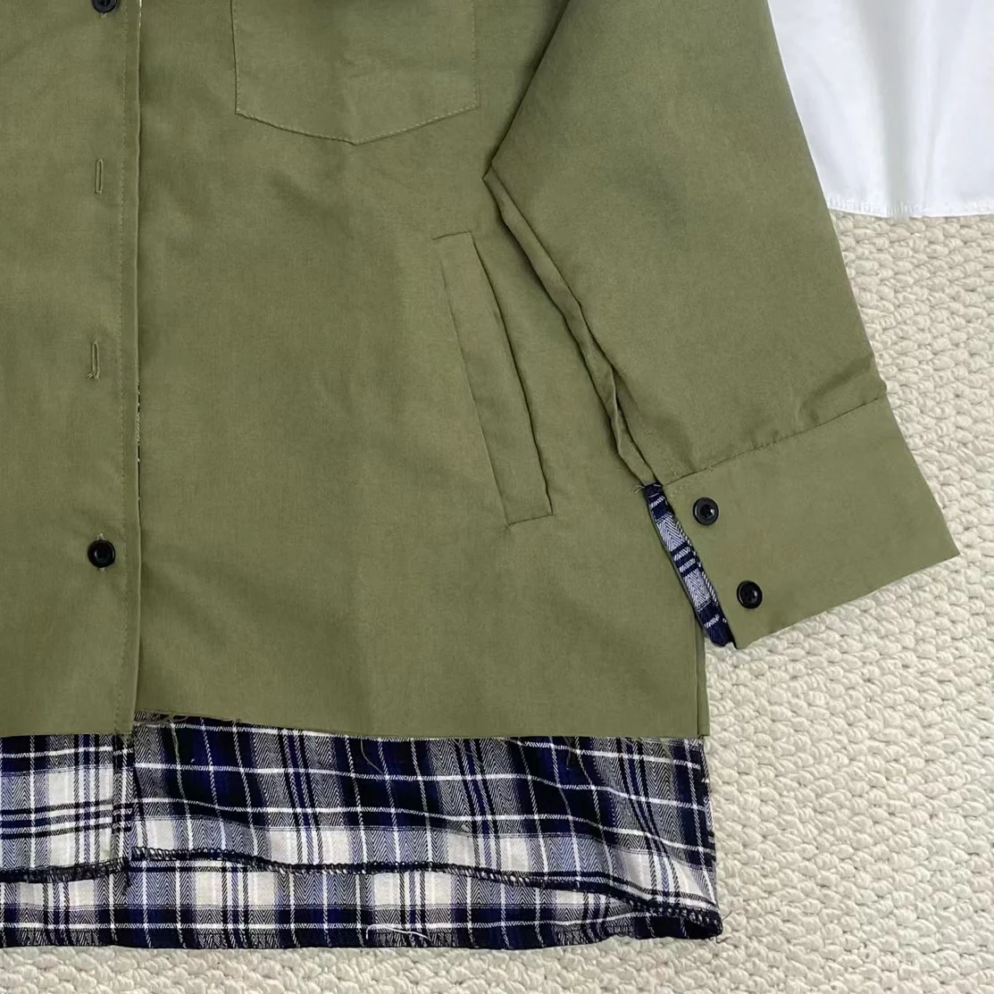 Retro Checkered Work Jacket - Image 4