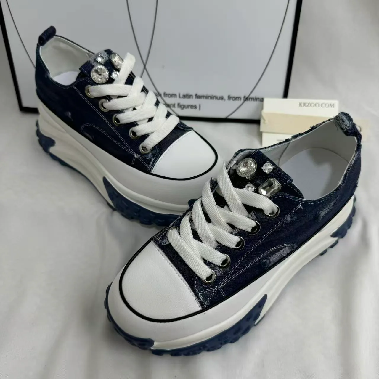 Retro Denim Casual Sneakers
