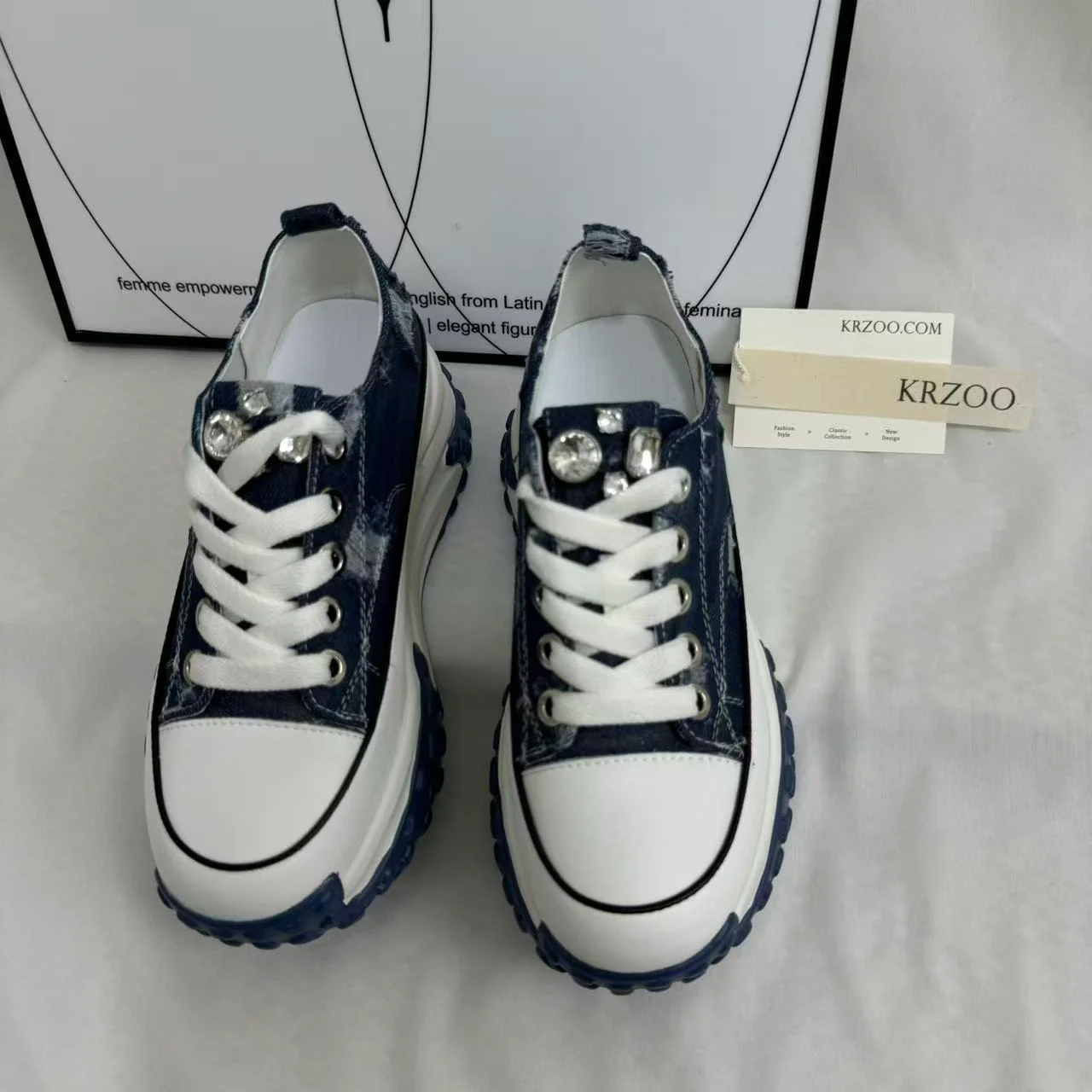 Retro Denim Casual Sneakers - Image 5