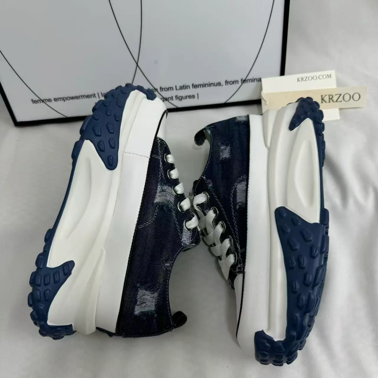 Retro Denim Casual Sneakers - Image 6