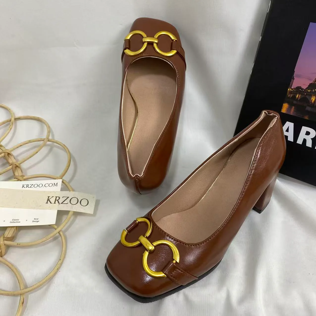 Retro Flats With Metal Buckles - Image 2