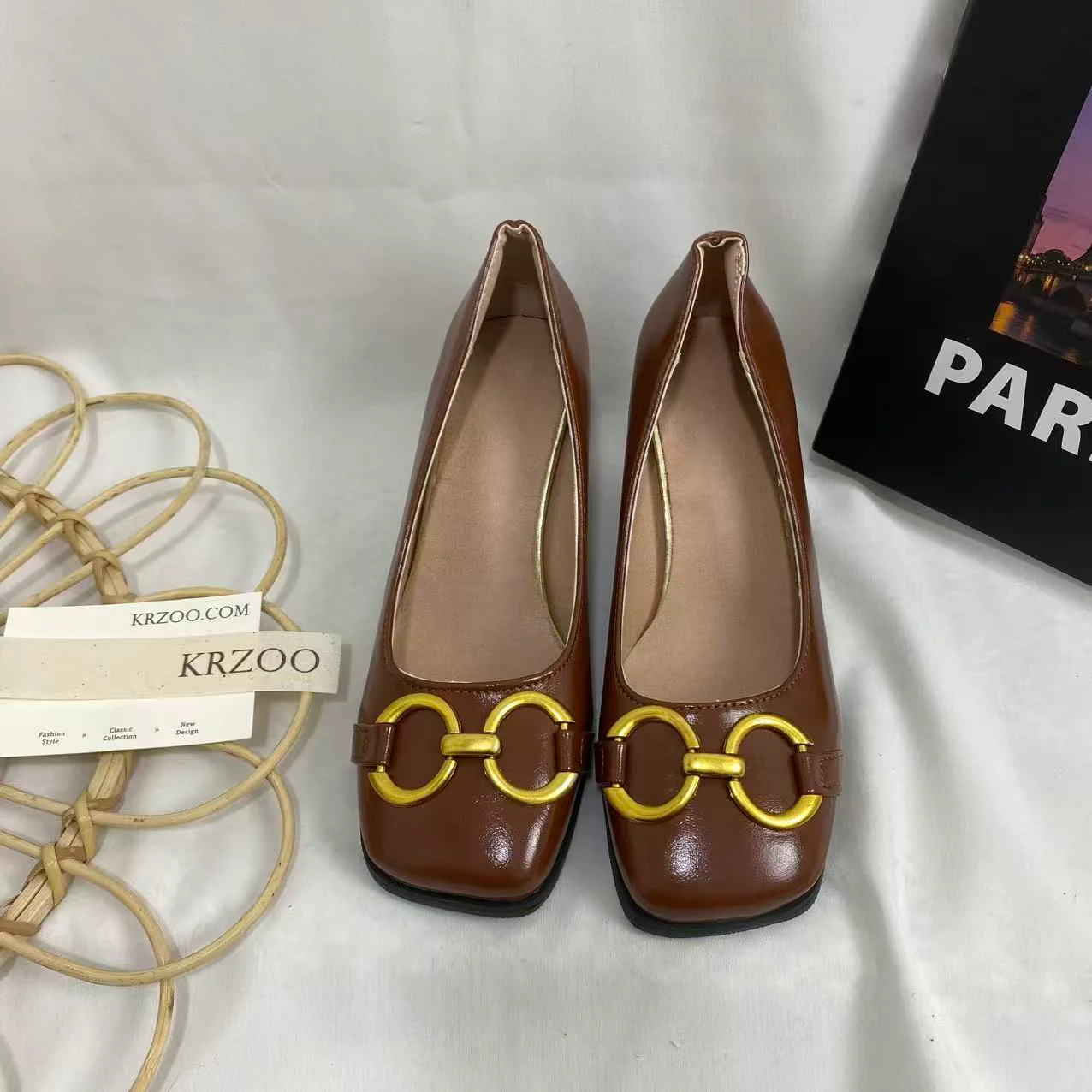 Retro Flats With Metal Buckles - Image 3