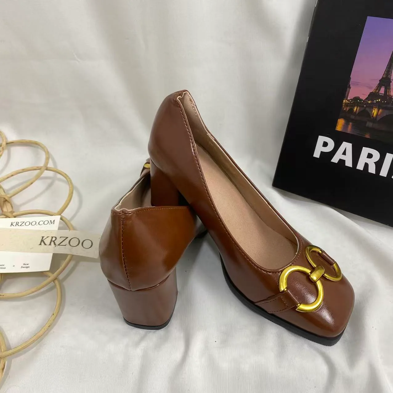 Retro Flats With Metal Buckles - Image 4