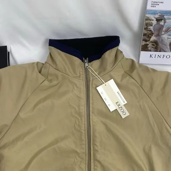 Retro Stand-Collar Cotton Jacket - Image 3