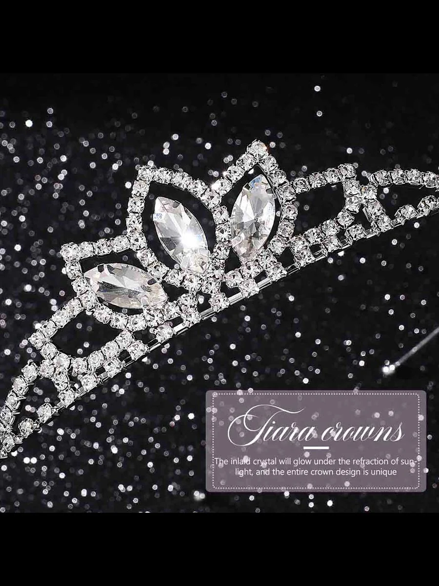 Rhinestone Crown Birthday Tiara - Image 3