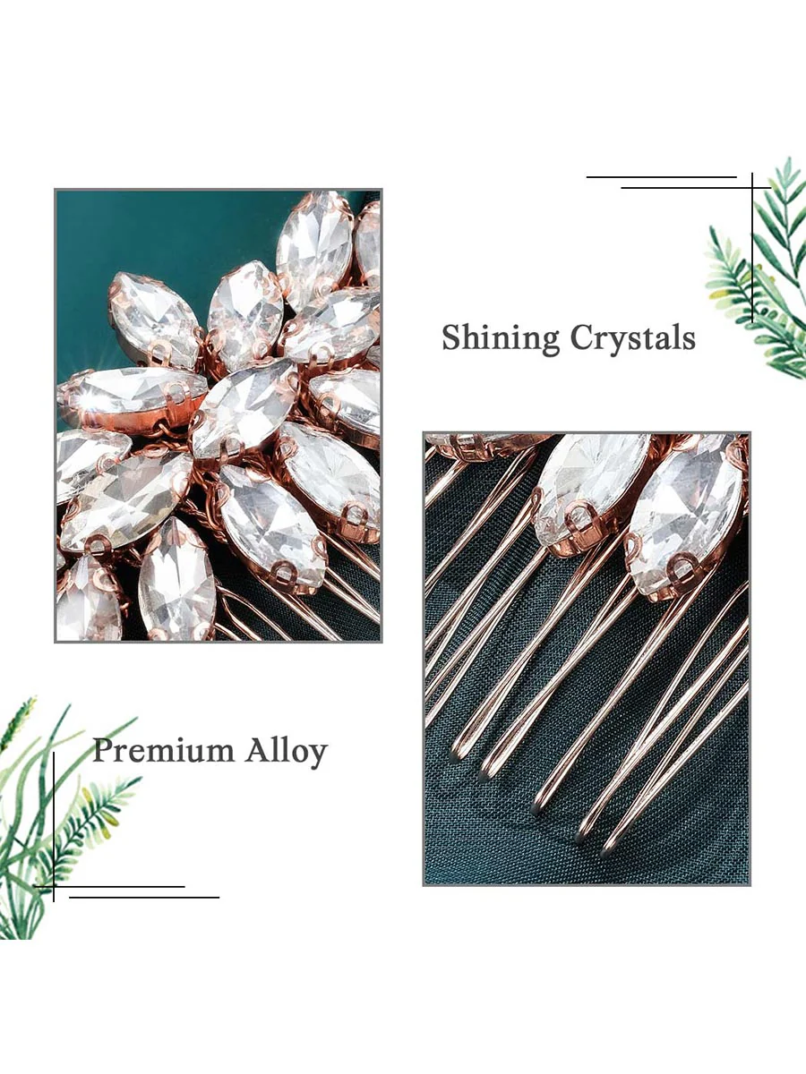 Rhinestone Women's Prom Hair Comb - Image 7