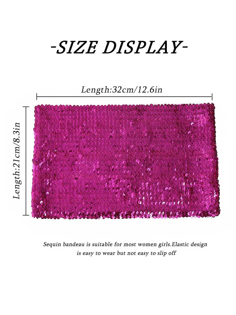 Rose Red Sequin Tube Top - Image 2