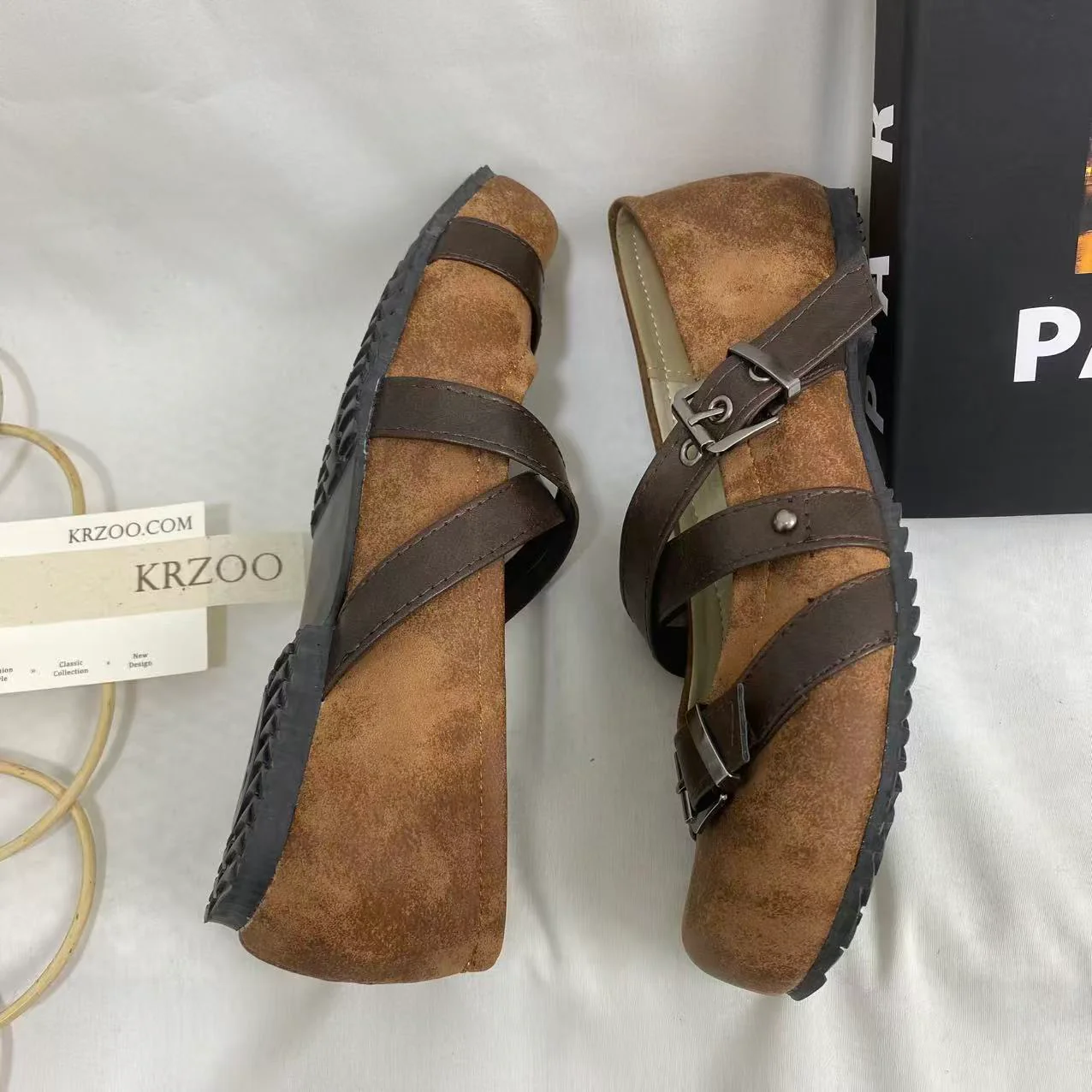 Round-Toe Flat Shoes with Buckle - Image 3