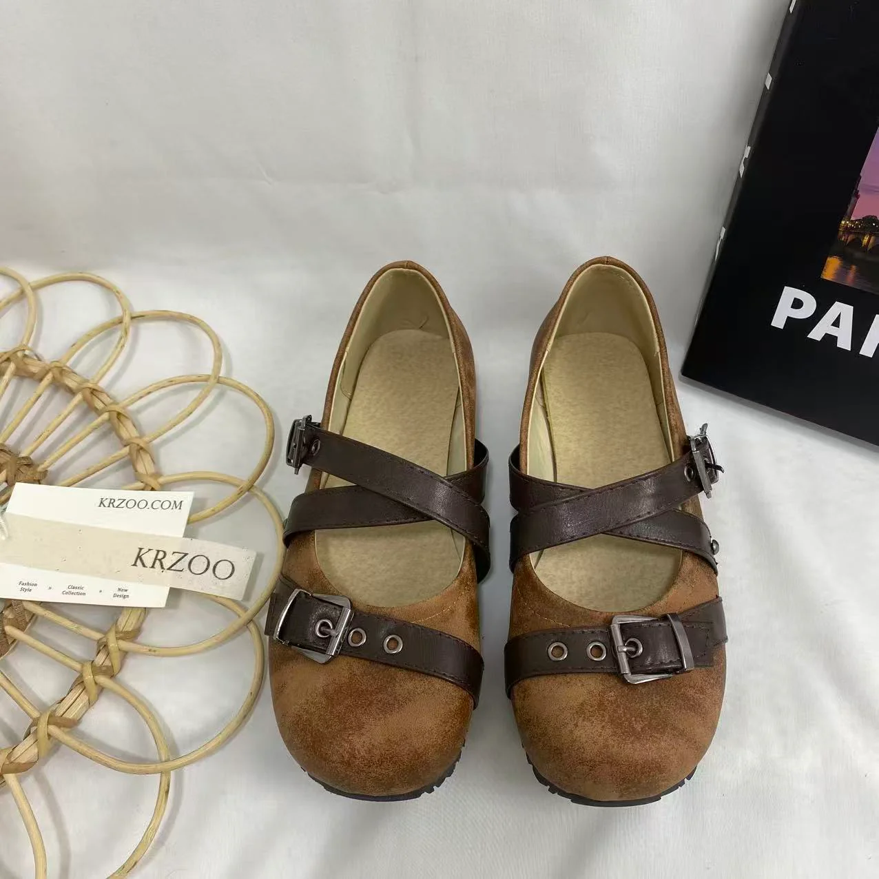 Round-Toe Flat Shoes with Buckle - Image 5