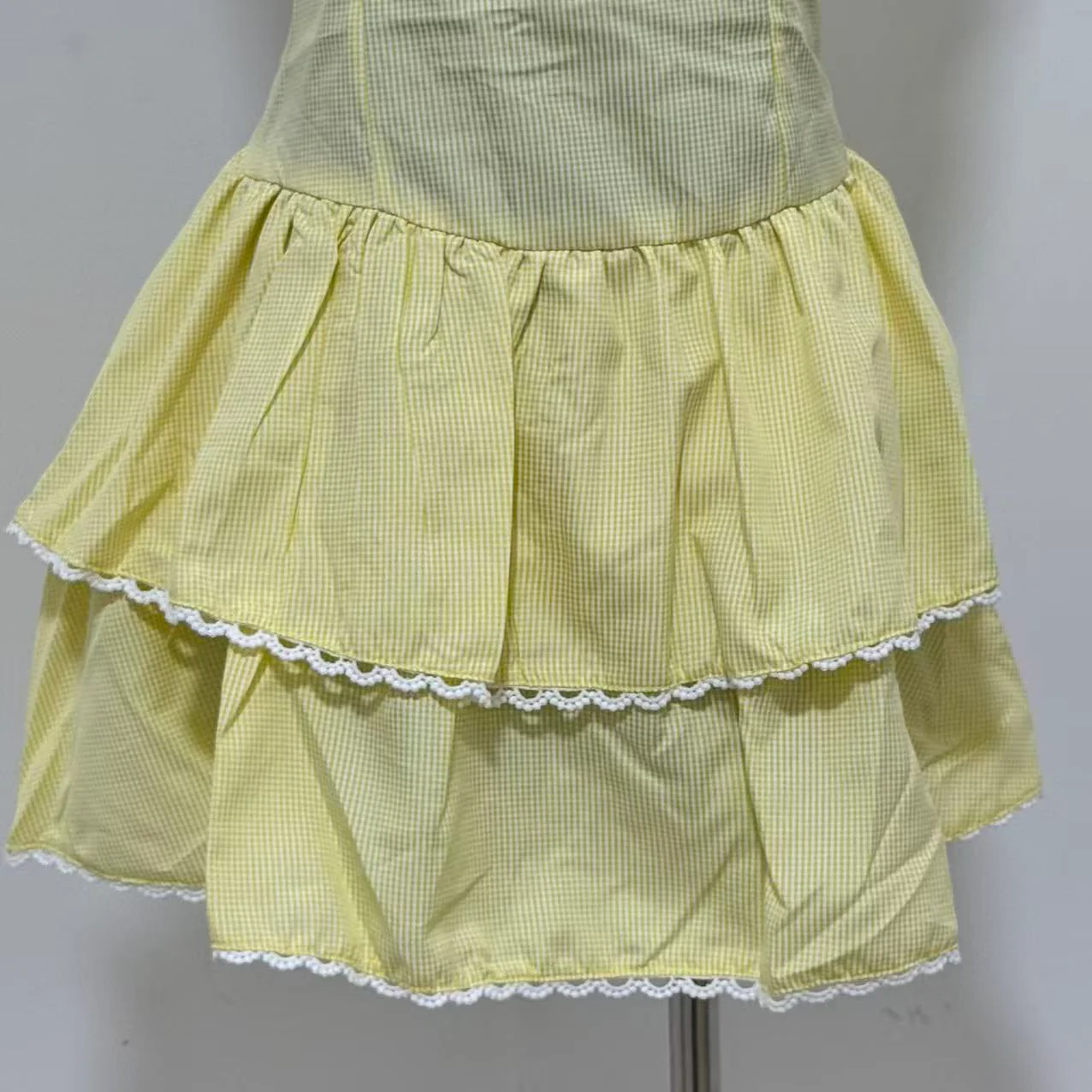 Ruffled Voluminous Polka-Dot Spaghetti-Strap Dress - Image 5