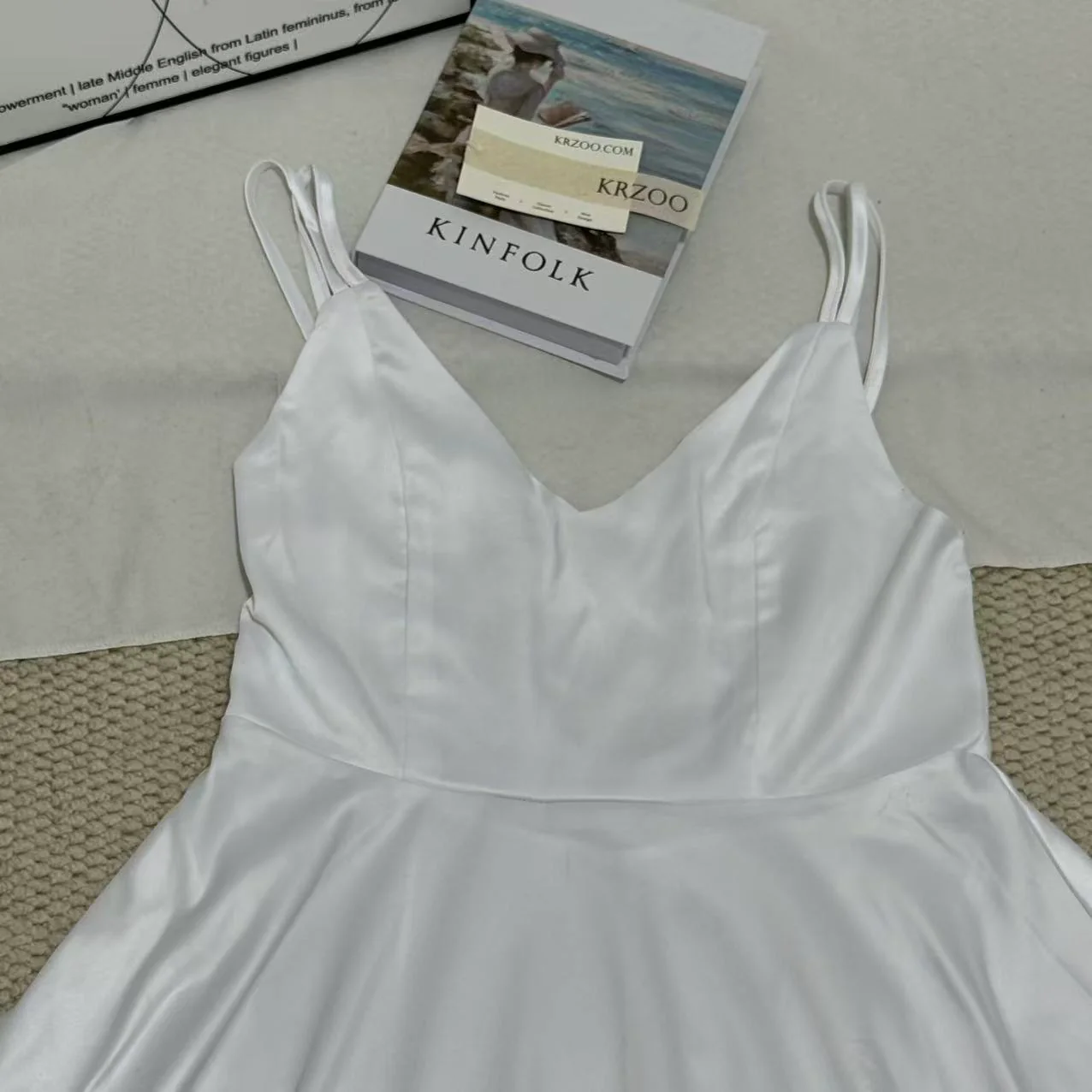 Satin Strappy Backless A-Line Nightgown - Image 5