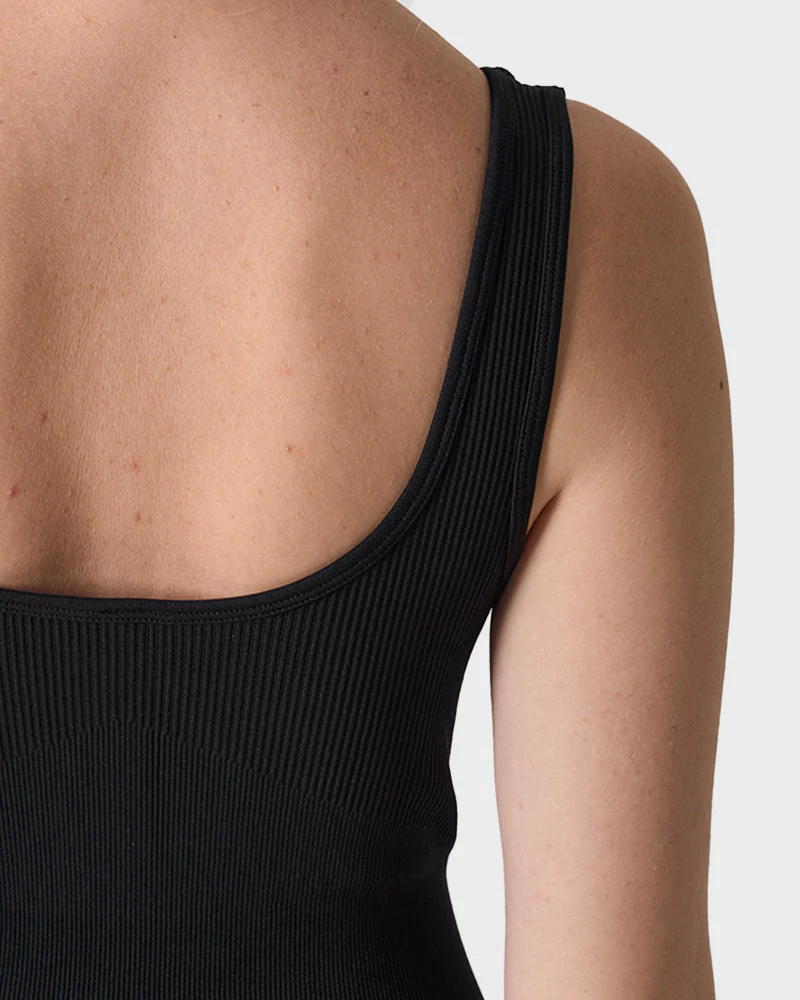 Seamless Square Neck Sculpting Sport Jumpsuit - Image 5