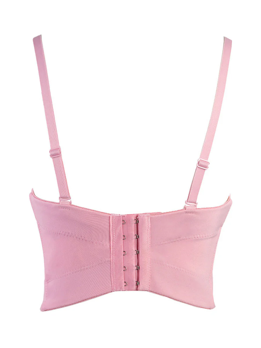 Sequin Rhinestone Corset Top with Adjustable Straps - Image 7