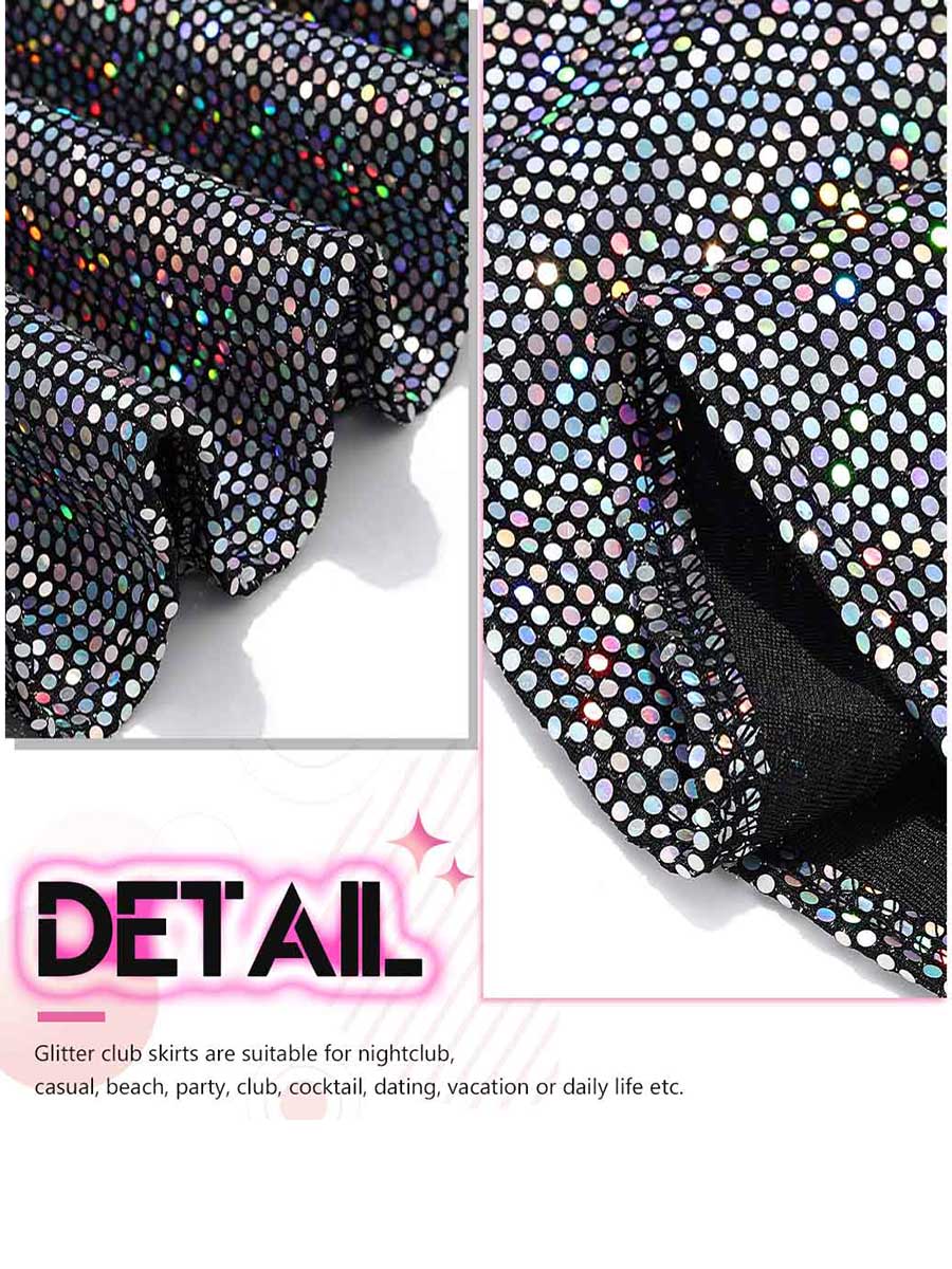Shiny High-Waist Nightclub Style Dance Skirt - Image 5