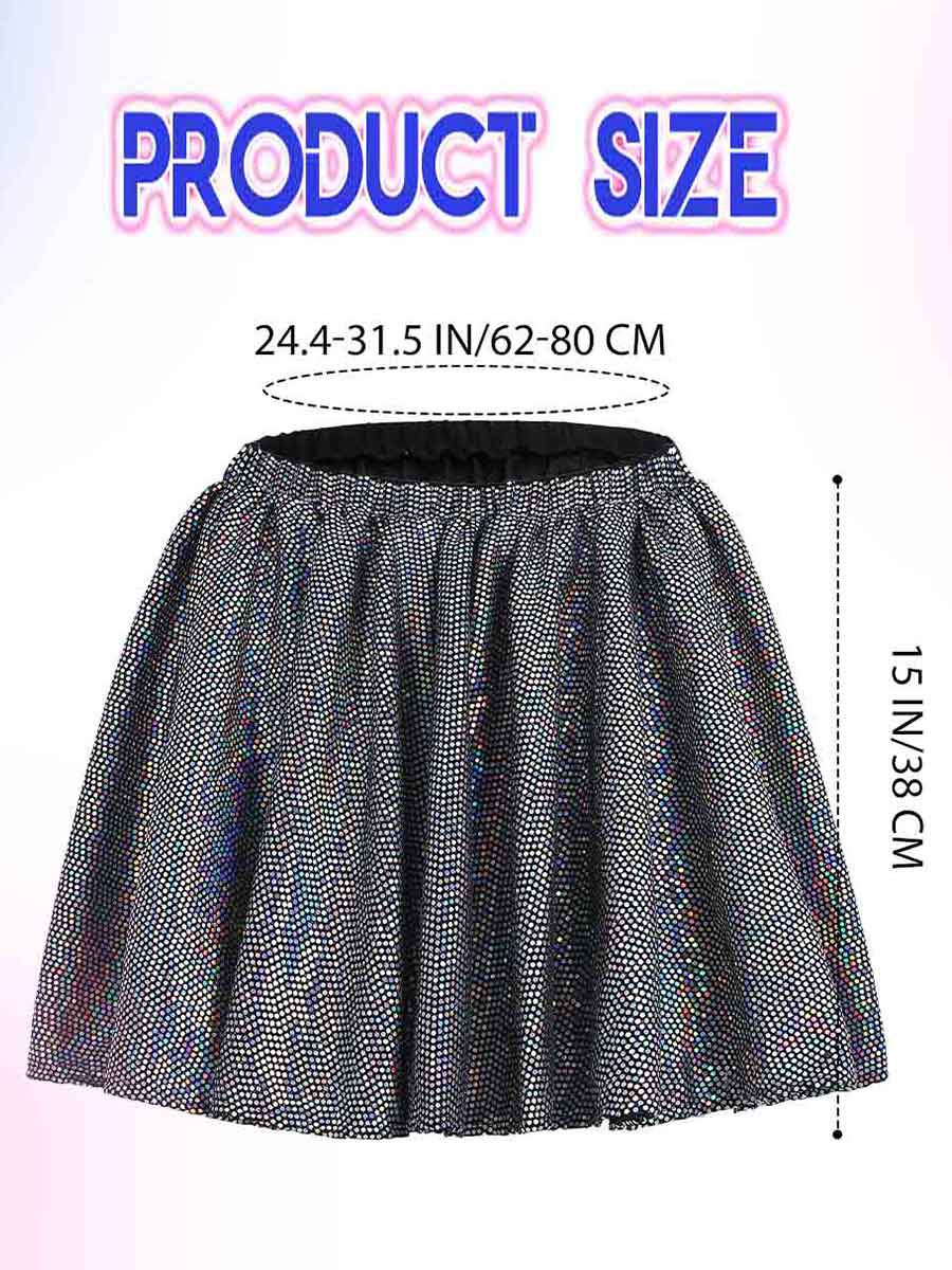 Shiny High-Waist Nightclub Style Dance Skirt - Image 7