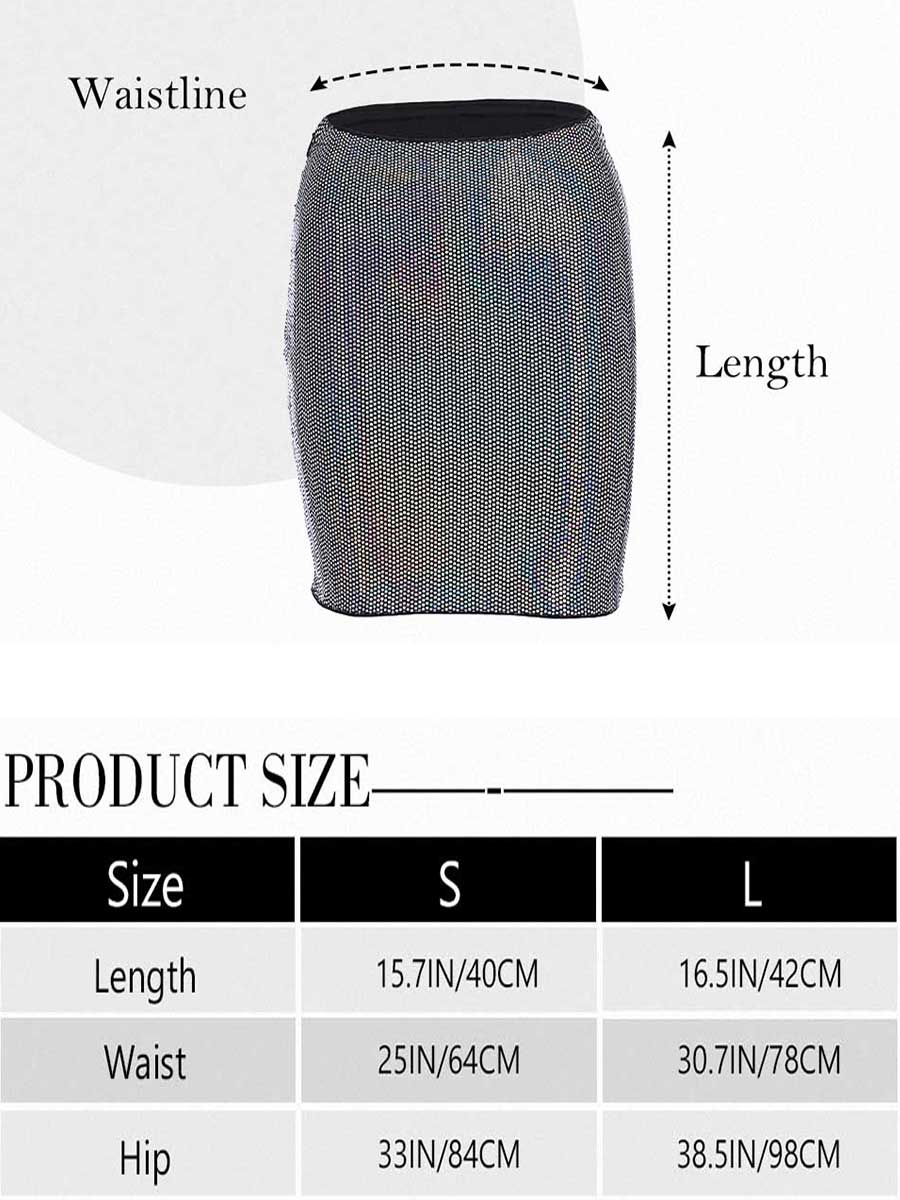 Silver-Gray Glitter Mini Skirt - Image 8