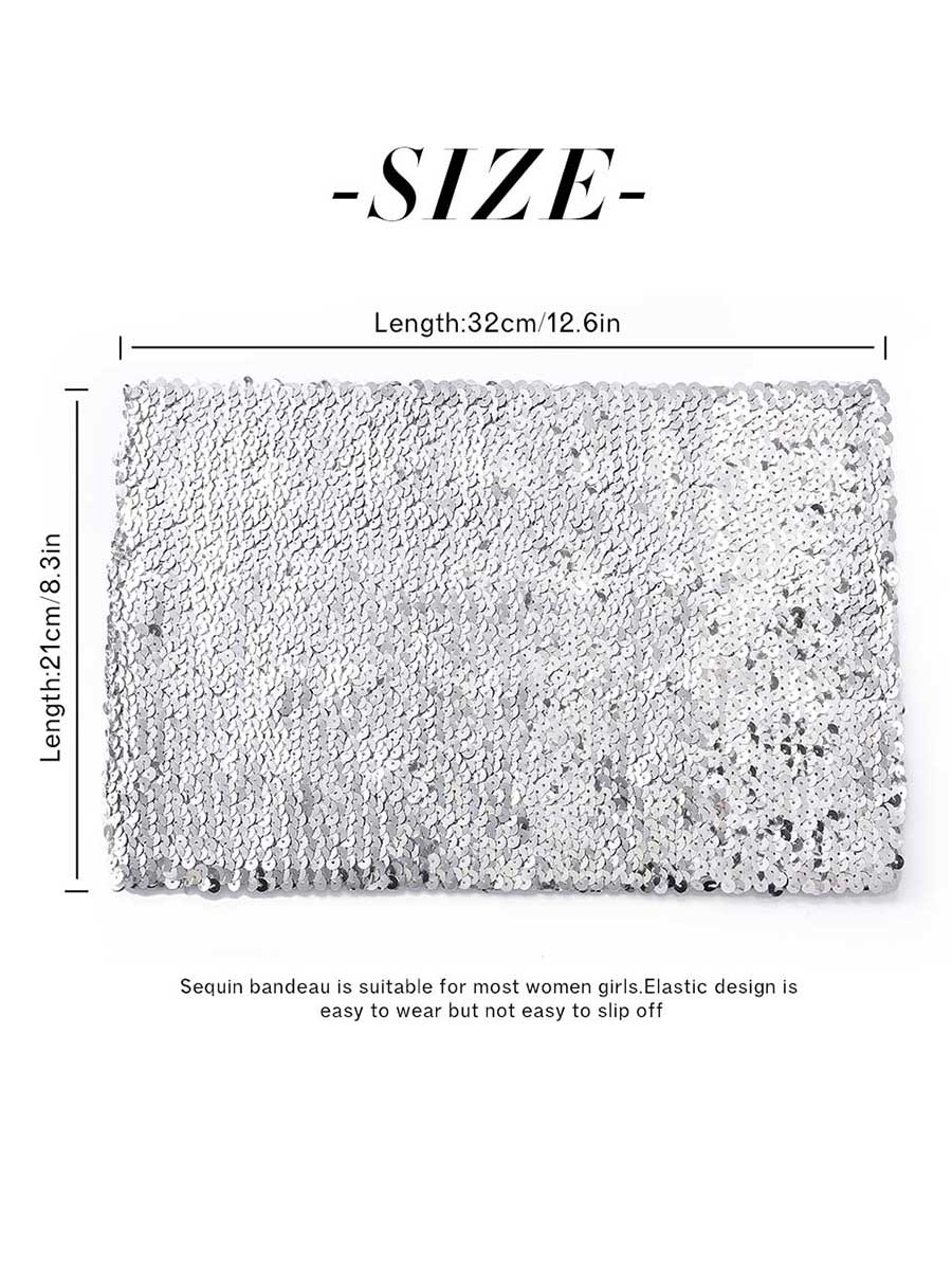 Silver Sequin Tube Top - Image 2