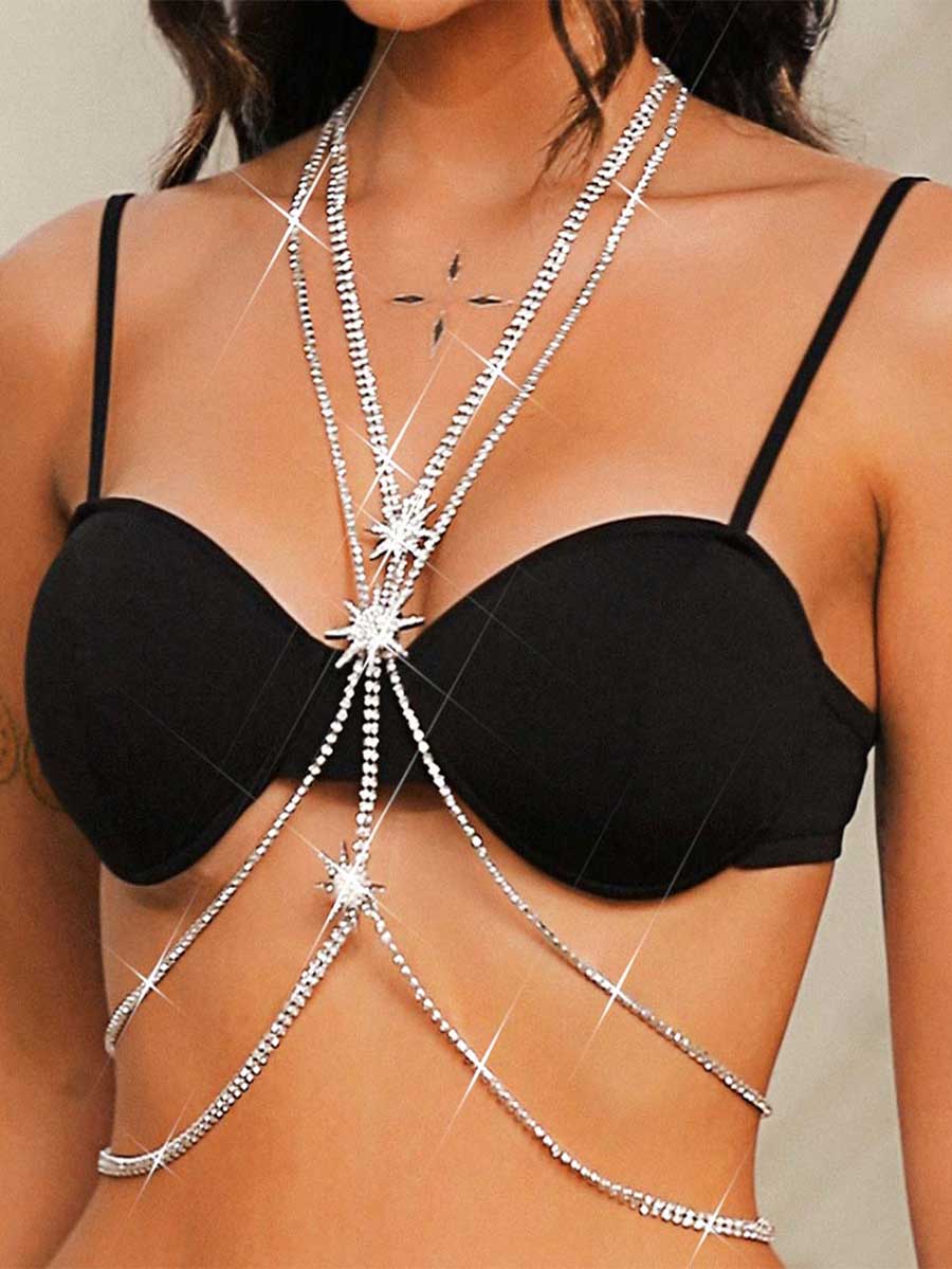 Silver Shining Star Body Chain - Image 6