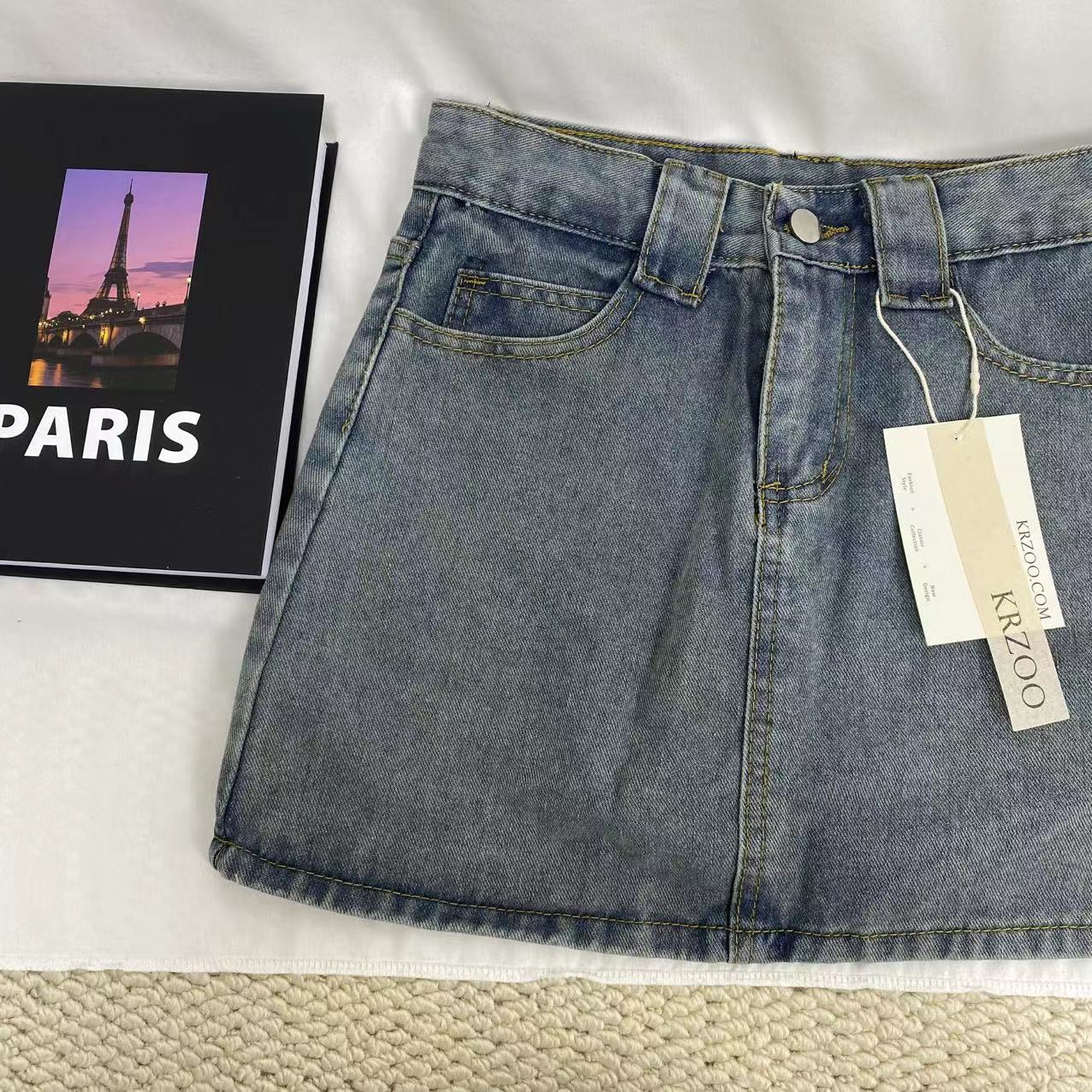 Simple Denim Half-Skirt - Image 3