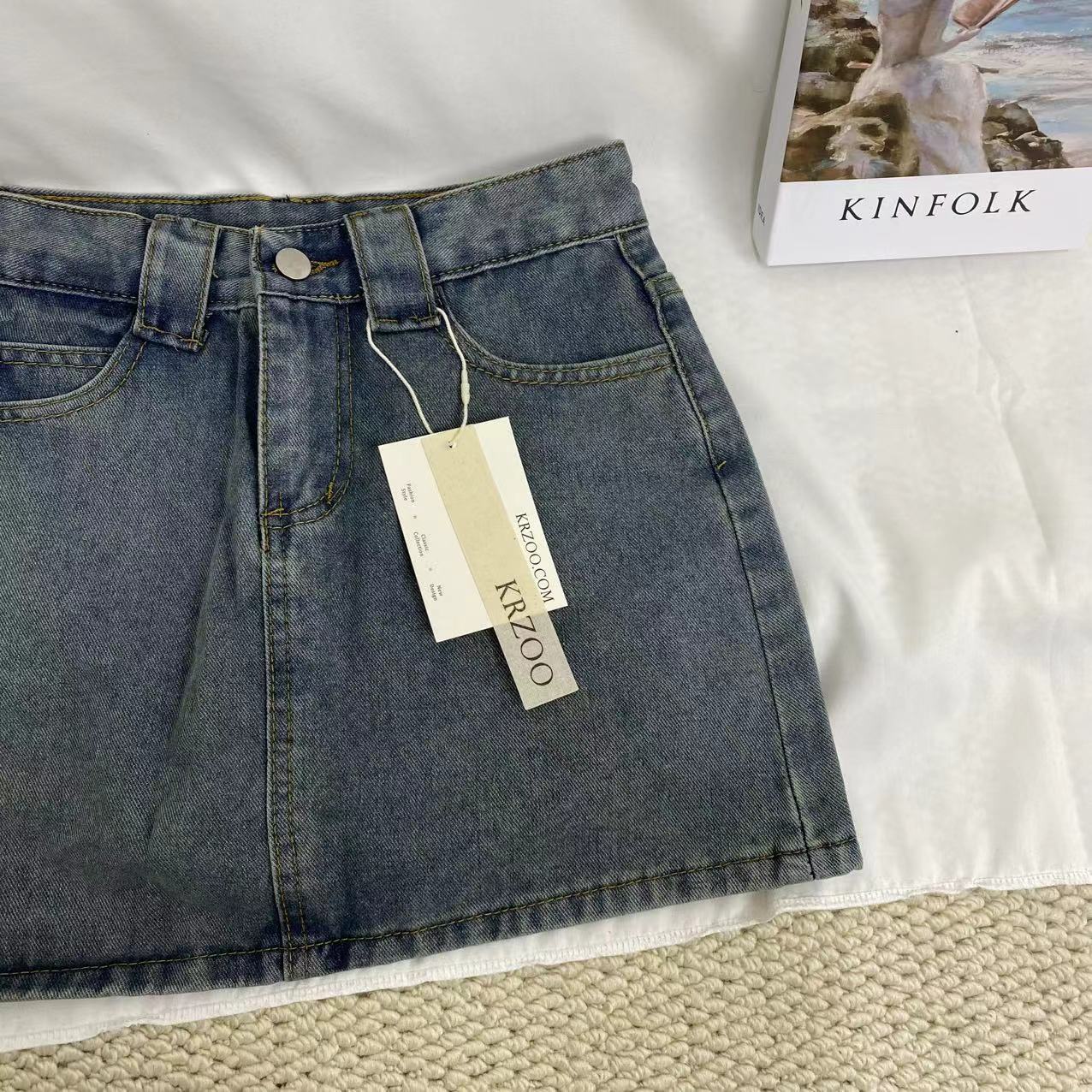 Simple Denim Half-Skirt - Image 4