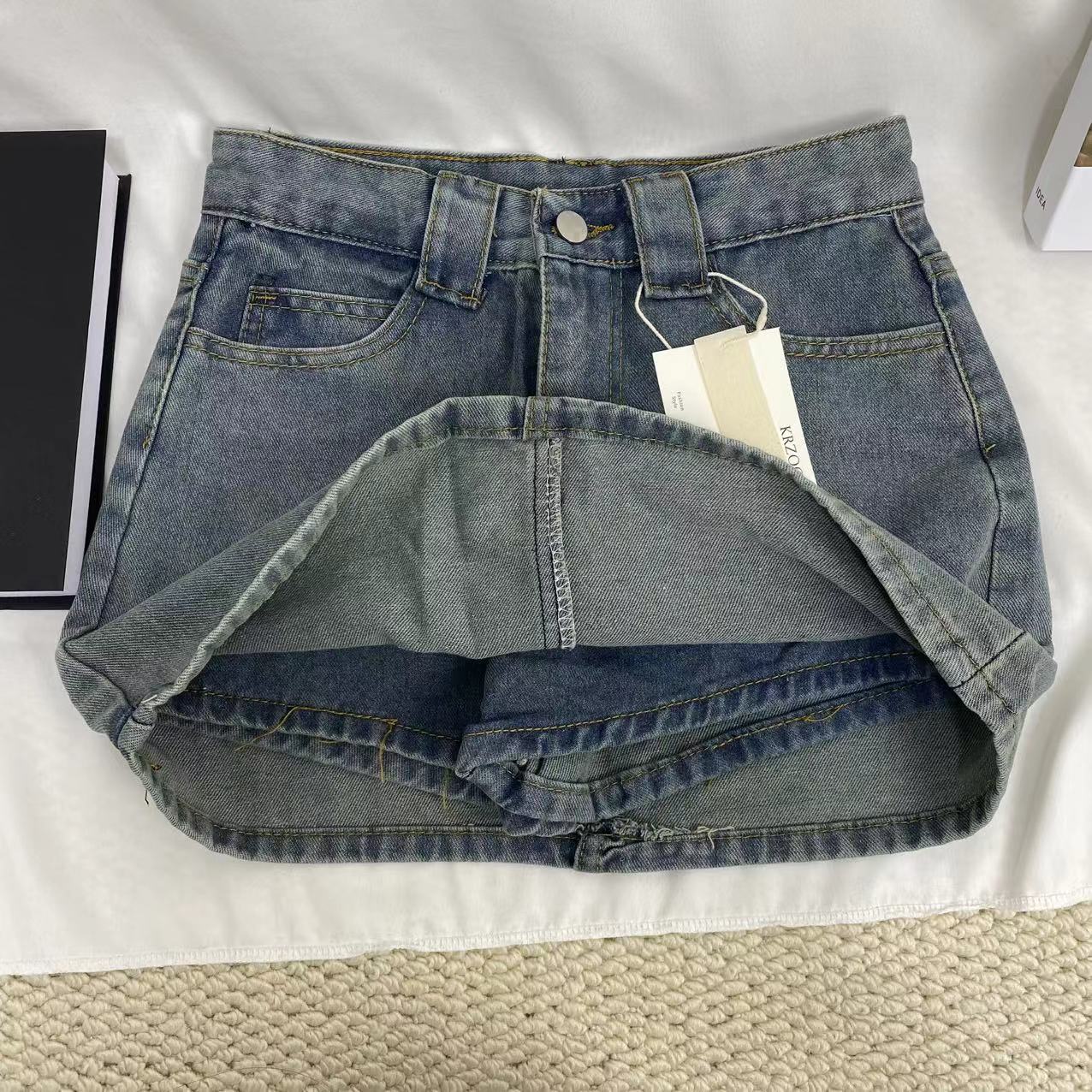 Simple Denim Half-Skirt - Image 5