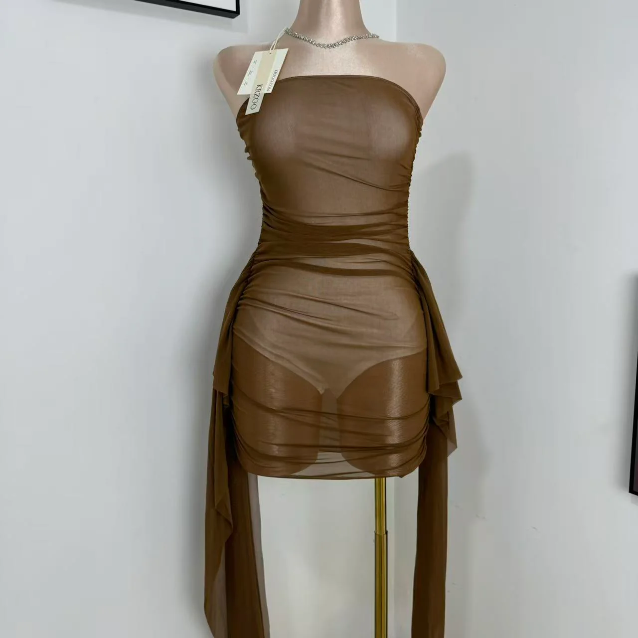 Sleeveless Strapless Flowy Dress