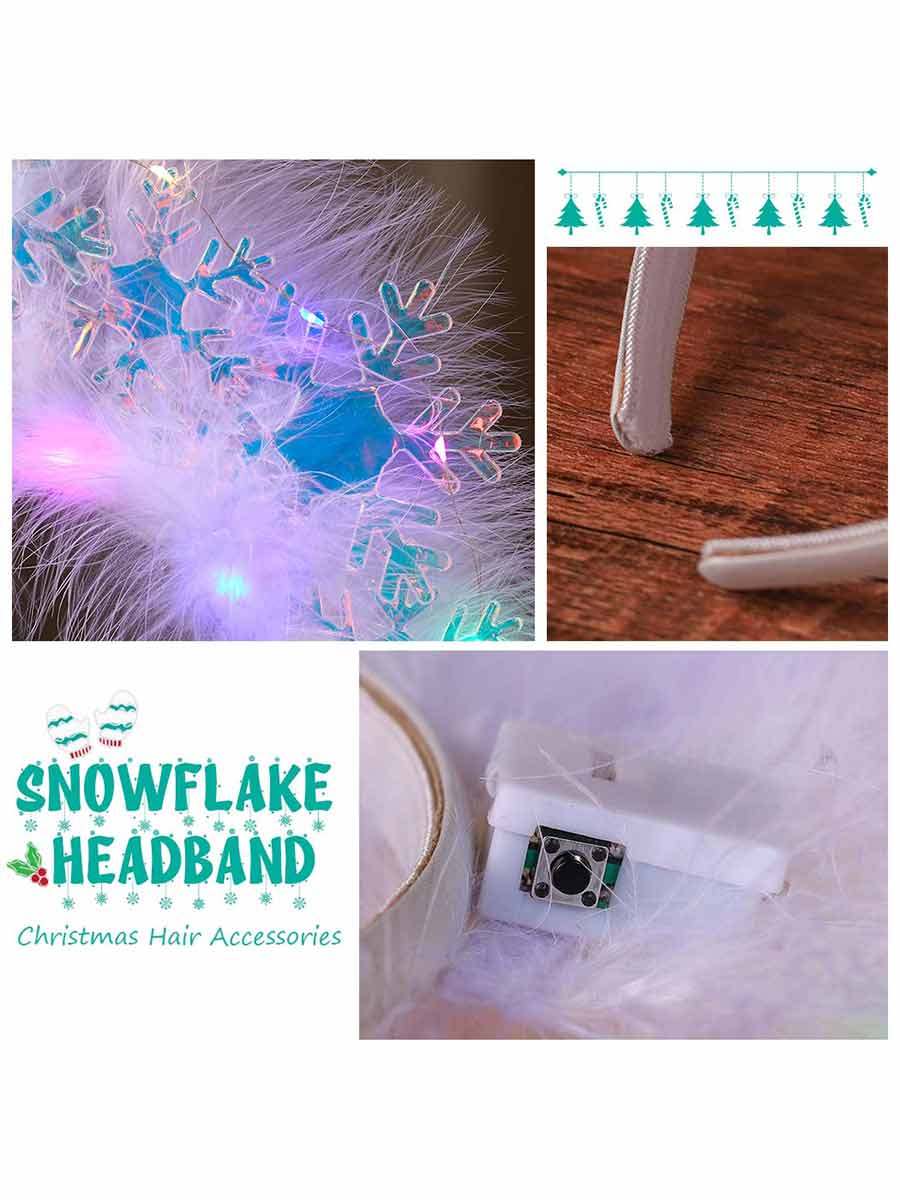 Snowflake LED Light-up Headband - Image 6