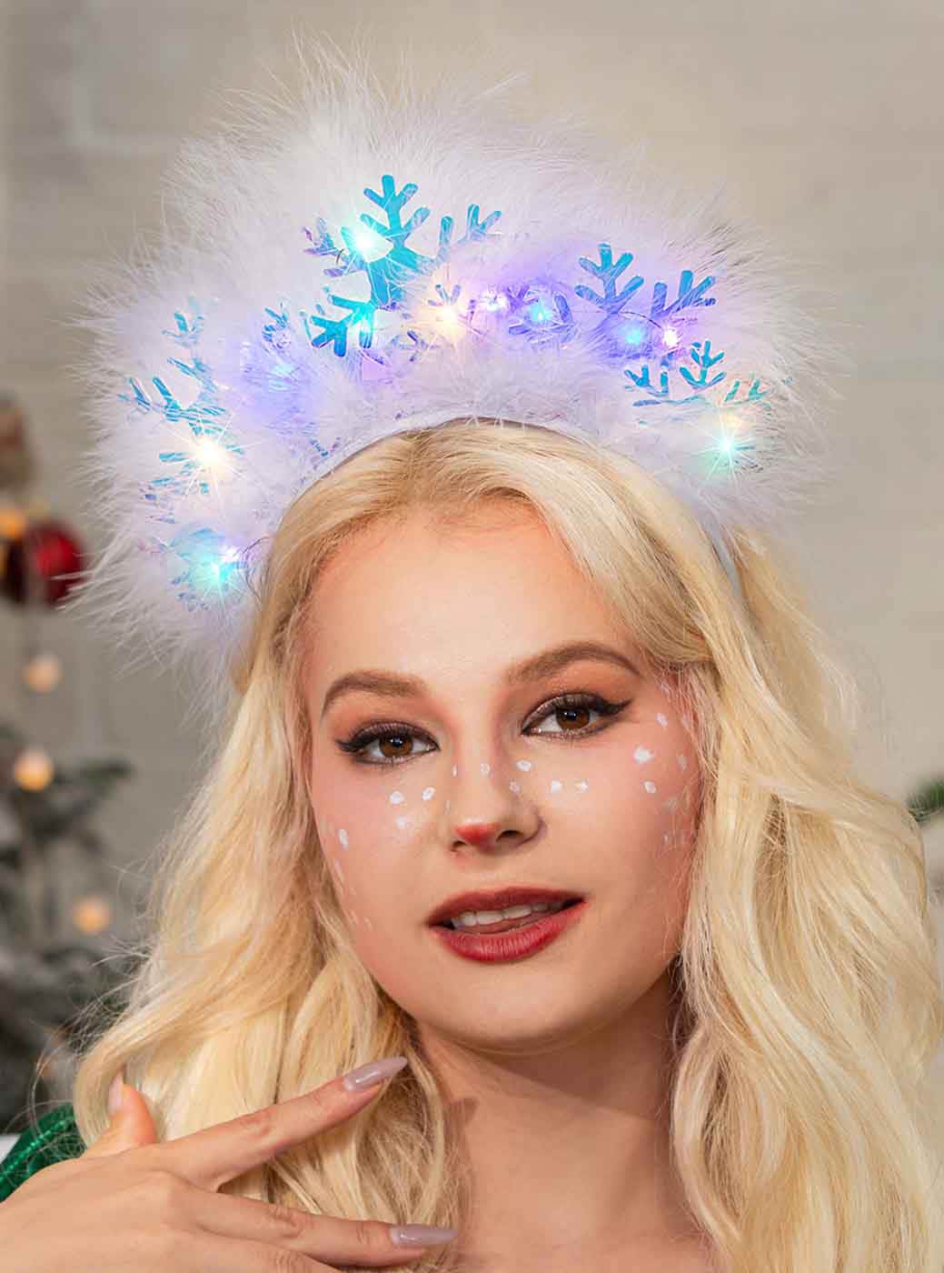 Snowflake LED Light-up Headband - Image 7