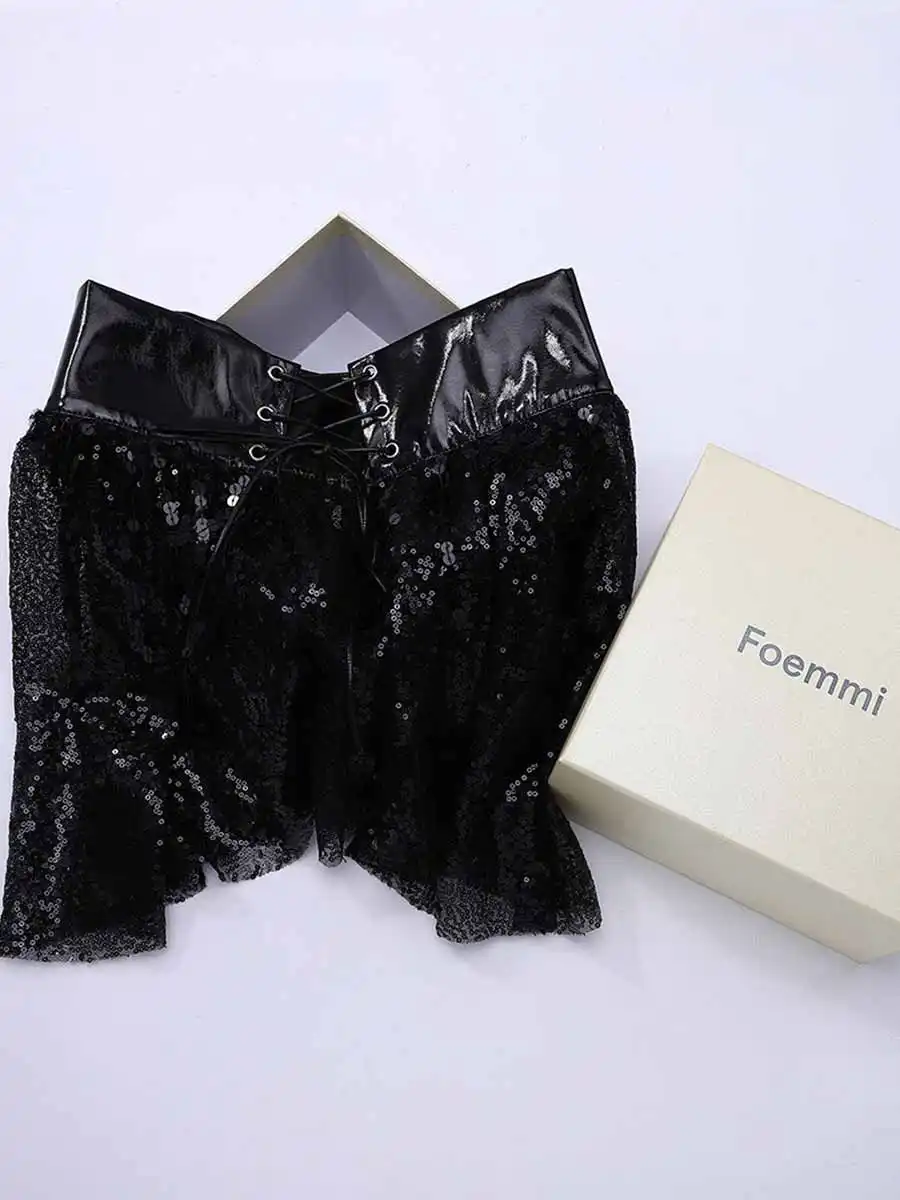 Sparkly Black Mini Skirt For Holidays And Celebrations - Image 6