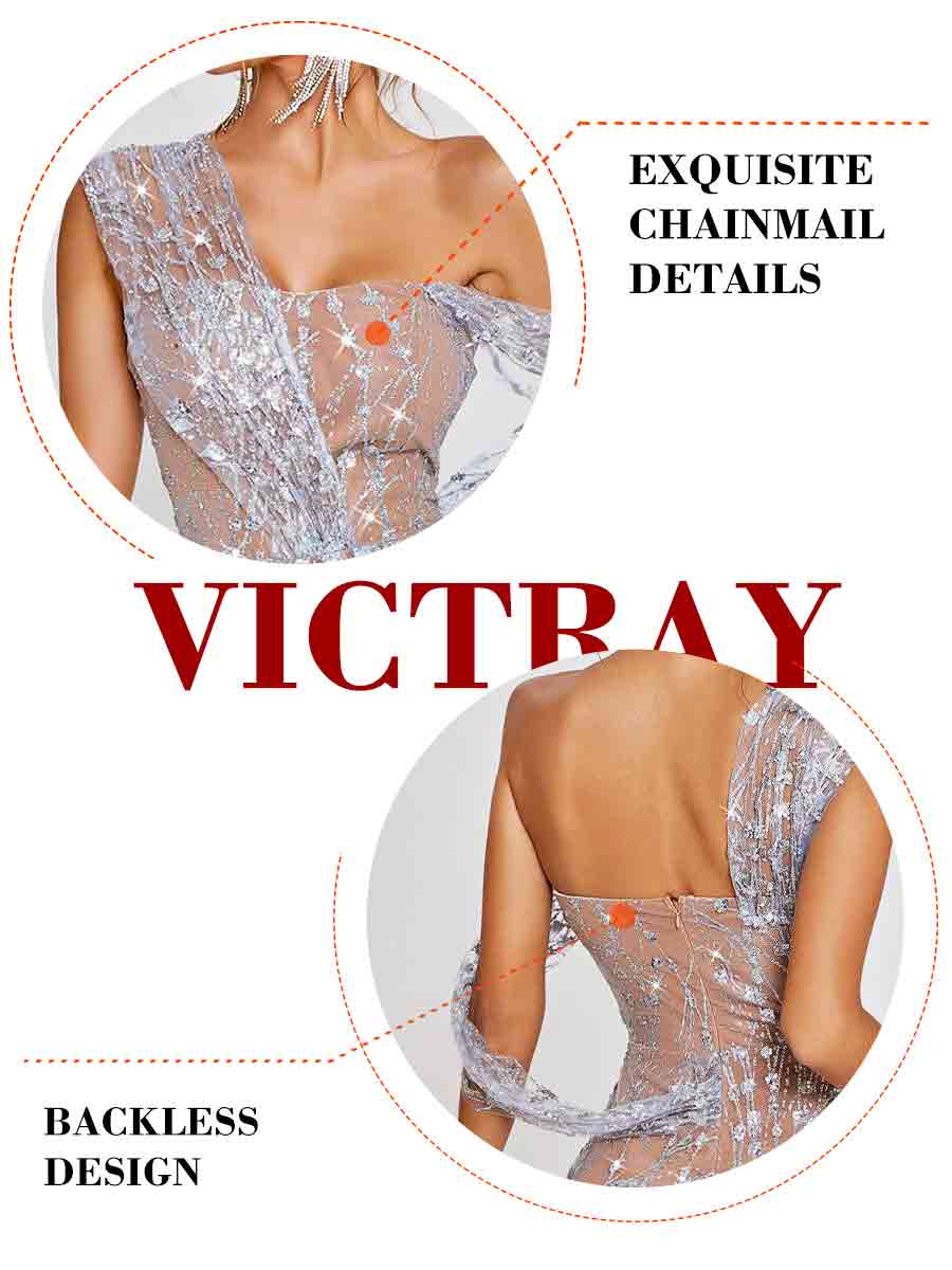 Split Sequin Mini Dress - Image 4